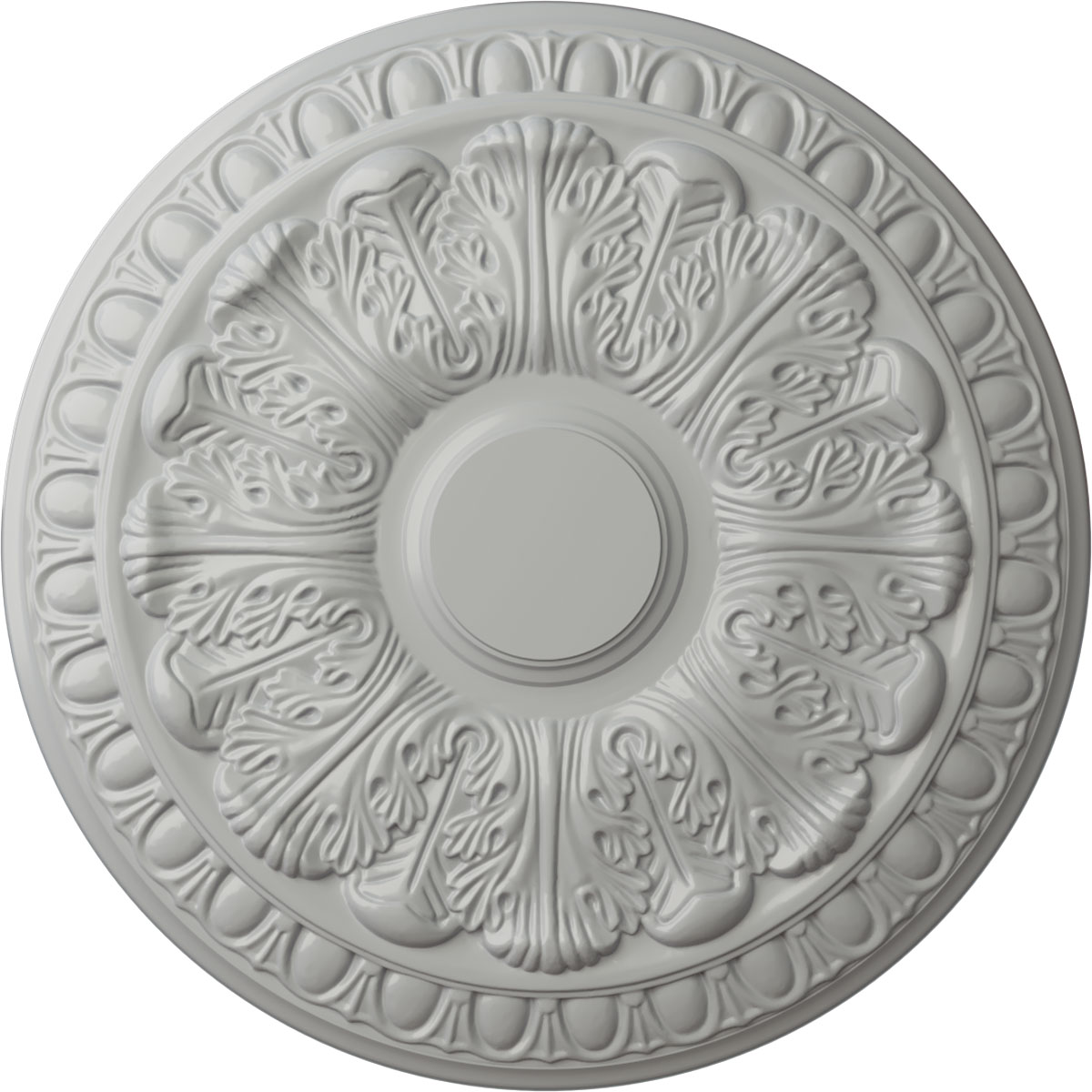 Ekena Millwork CM15CNFRF Colton 15.75-in W x 15.75-in L Painted Frost Polyurethane Whole Ceiling Medallion