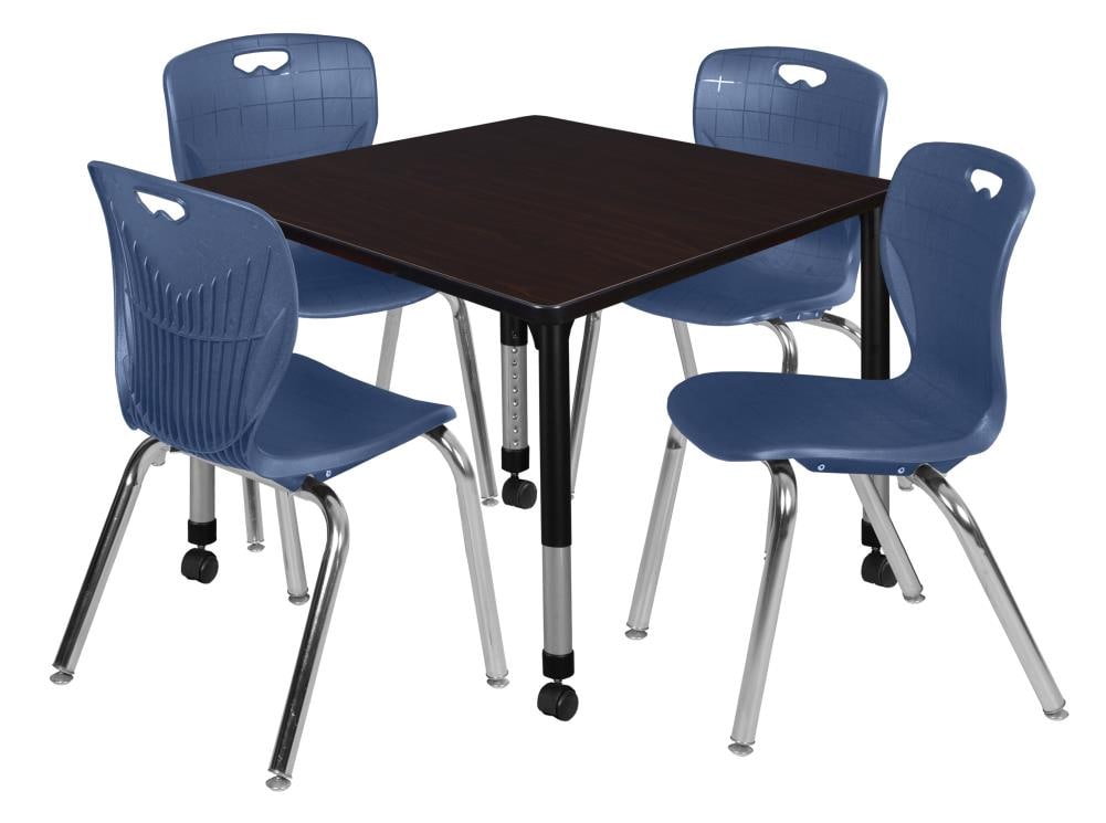 Regency TB3636MWAPCBK40NV Classroom Tables Brown 4-Person Training Table (36-in W x 34-in H)
