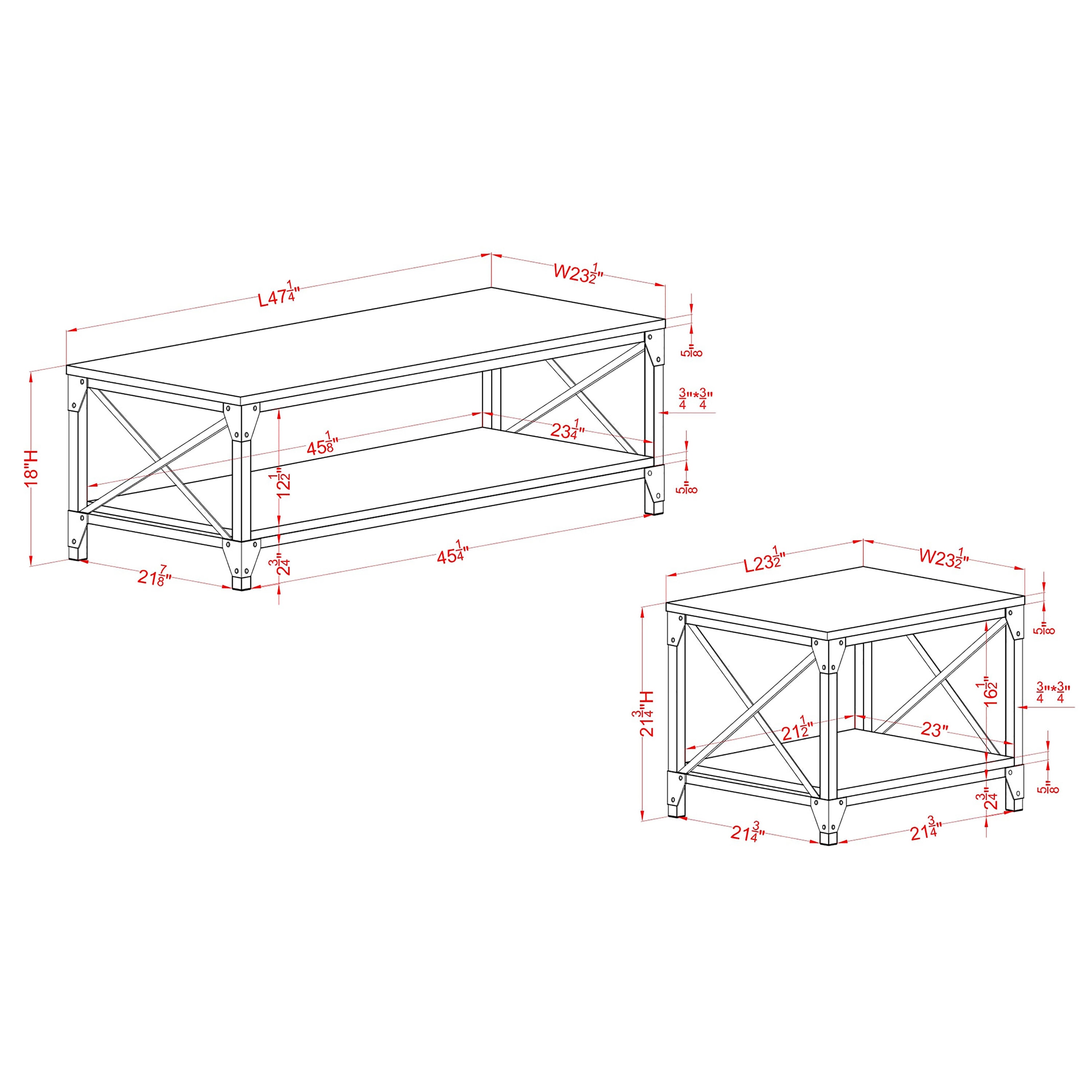 Furniture of America IDF-4563-4PC Accent-Table-Sets - View #6