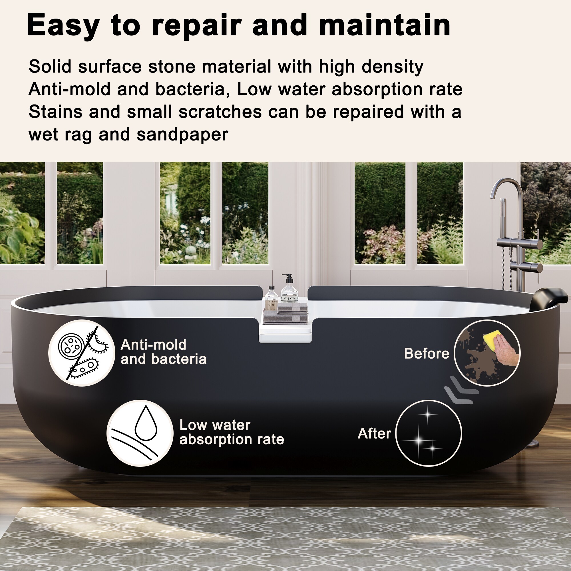 Vanityfus VF-33-1800BW bathtubs - View #7