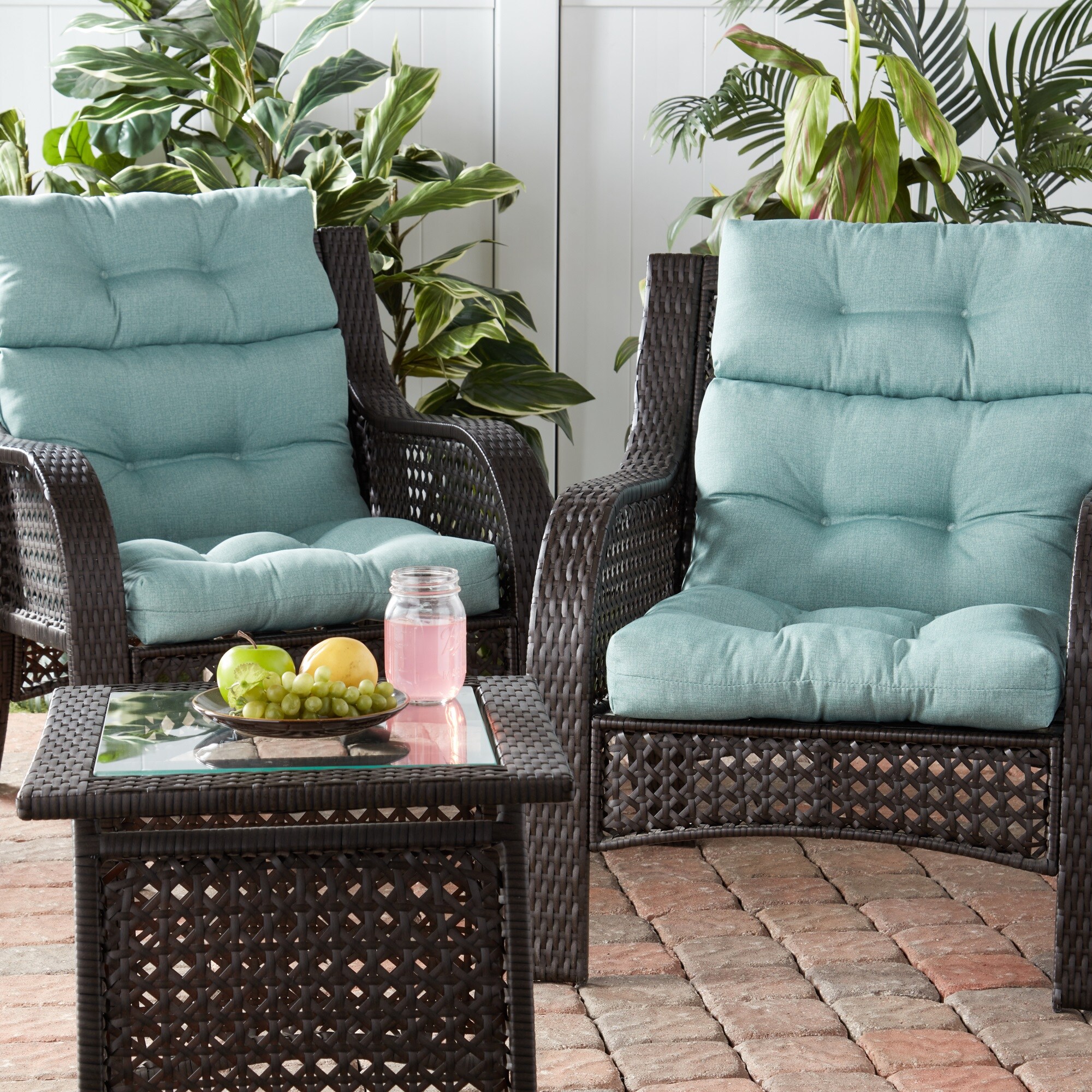 Greendale Home Fashions OC6809S2-SEAGLASS Patio-Furniture-Cushions - View #7