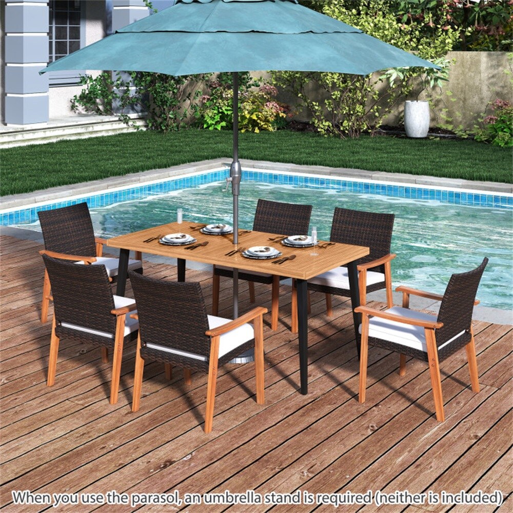 Dimakai DK-HW749345WH Patio-Dining-Sets - View #2