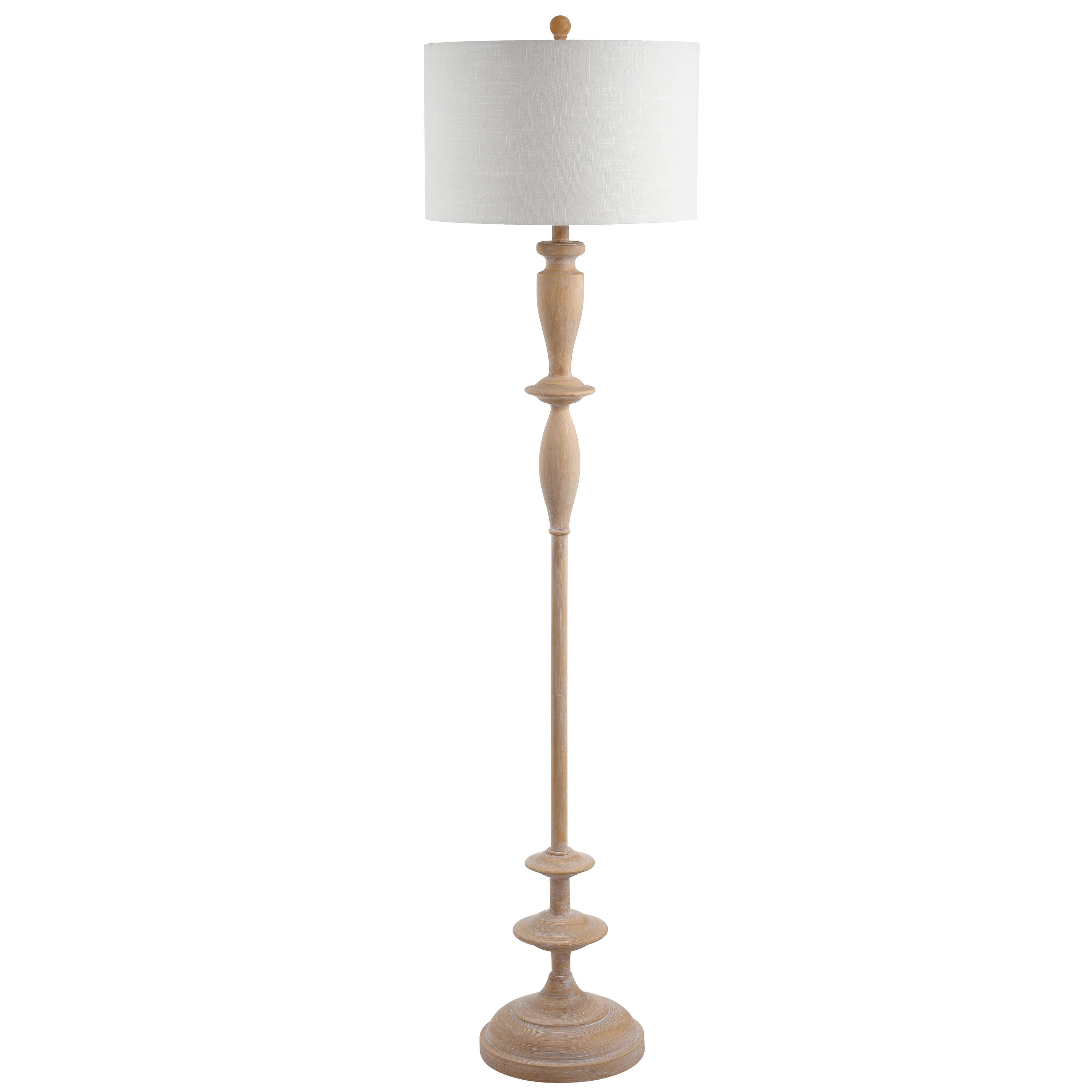JONATHAN Y Aldrin Transitional 63.5-in Brown Shaded Floor Lamp