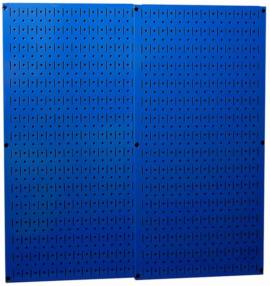 Blue 1in x 1in Slotted Metal Pegboard C-Bracket (2) Pack - 10-CB-011 | Wall Control Pegboard Organizers