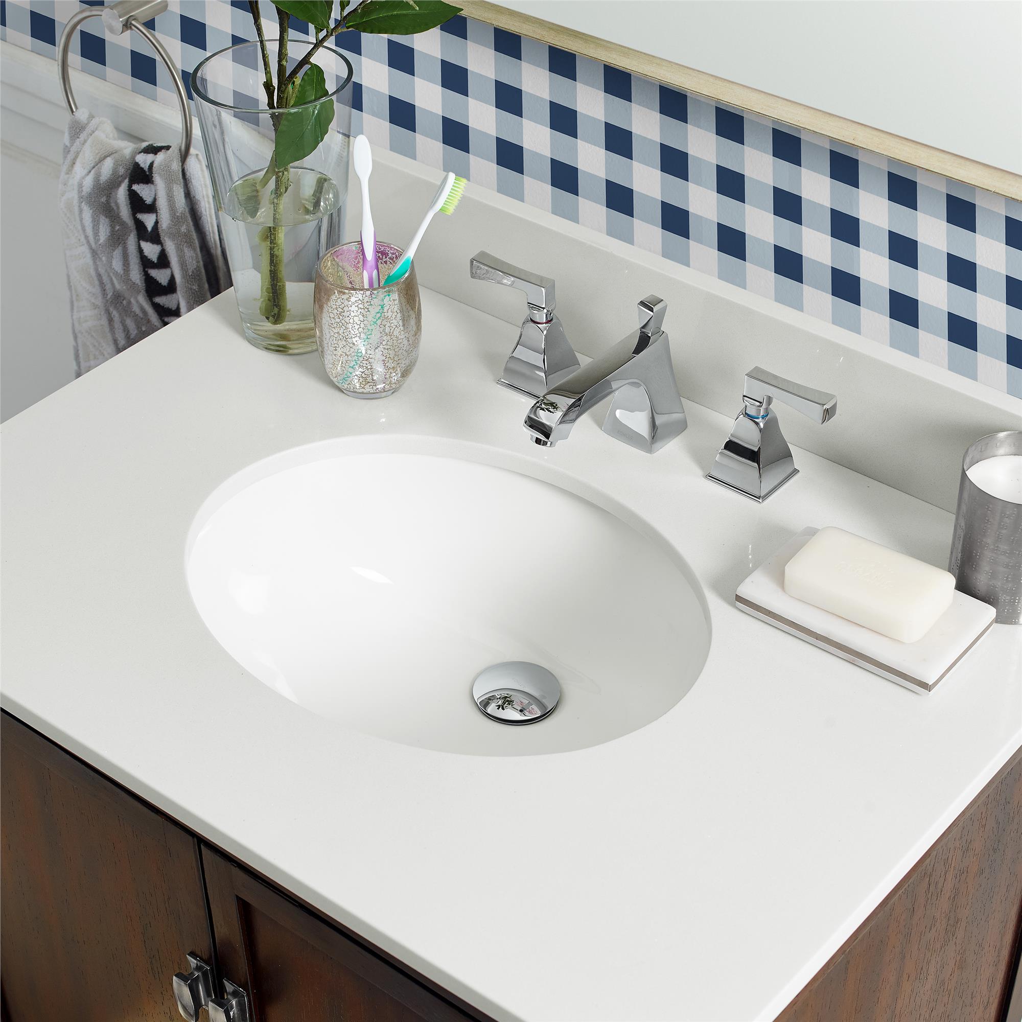 Tuhome Napoles Freestanding Sink - White/Light Grey Engineered Wood