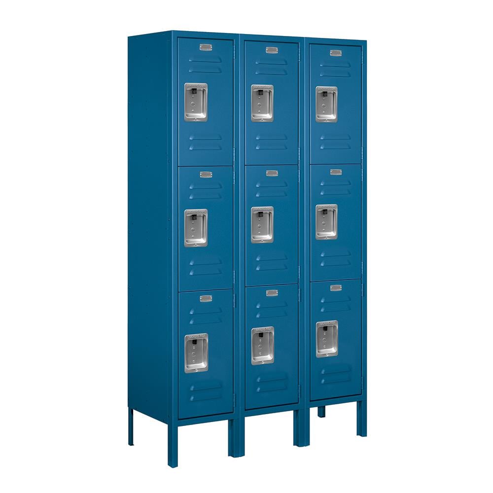 Office Gym Gray Garage or Lockers for Employees Single Tier 12-Inch Wide 5-Feet High 12-Inch Deep Unassembled Metal Locker 1 Door with Louvers 12W x 15D x 66H Perfect for School 