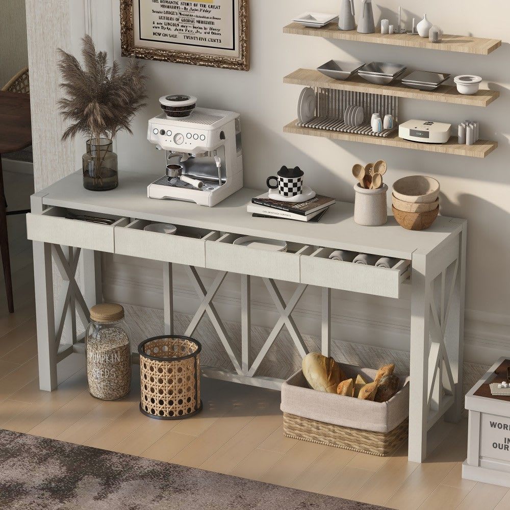 Coolbibila JOHN-CONSOLE-BEIGE Console-Sofa-Tables - View #6