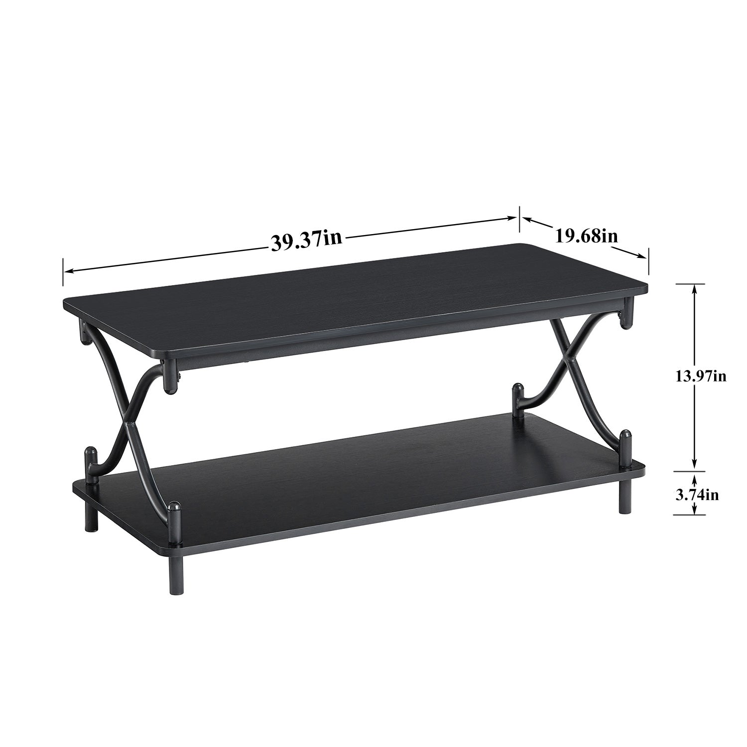 Vecelo LOE-MX-CT04-BLK Coffee-Tables - View #3
