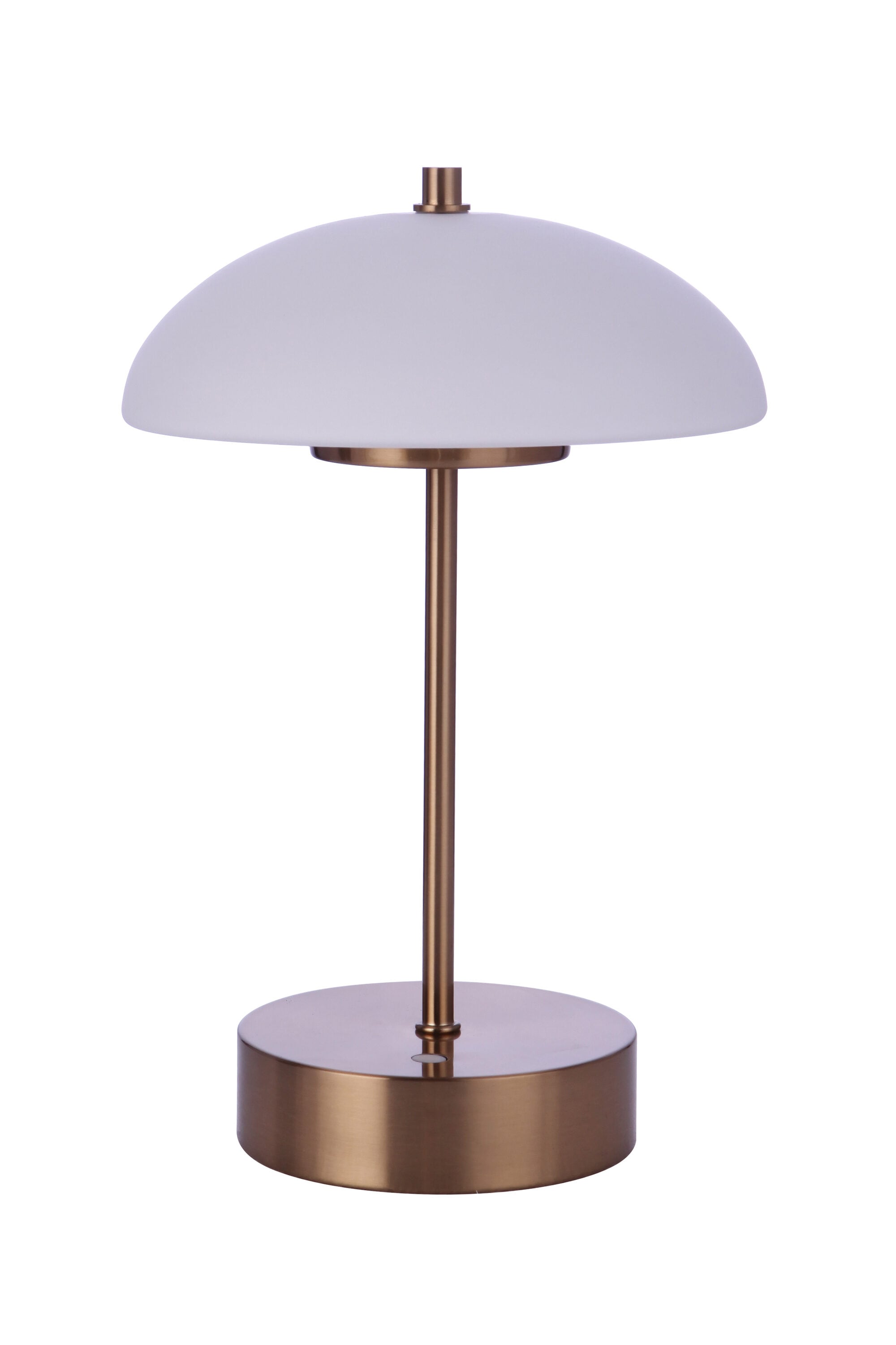 Craftmade 86272R-LED 11-Inches Satin Brass LED On/Off switch Integrated Table Lamp with Glass Shade