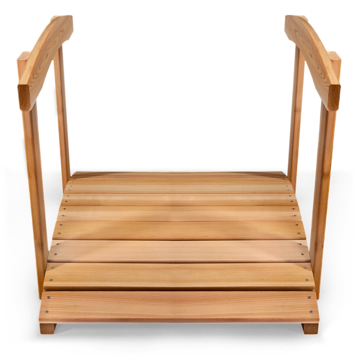 3-Ft Natural Cedar Wood Garden Bridge with Side Rails