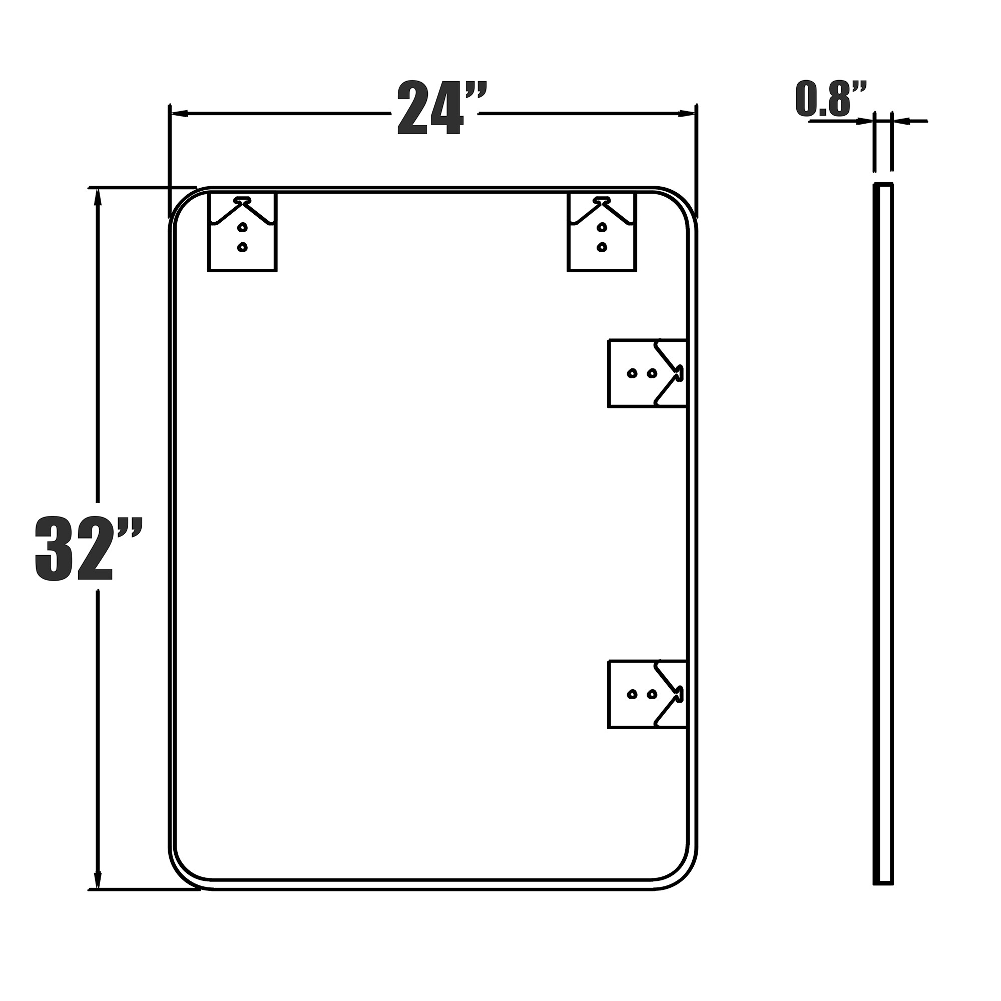 WELLFOR ALMR-29 Framed-Bath-Mirrors - View #3