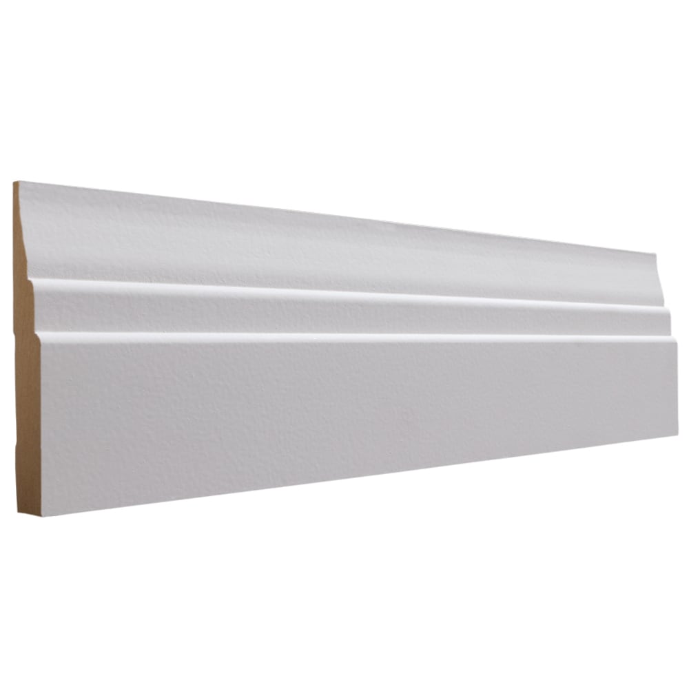 RELIABILT L LIBA 12 FBDPM 11/16-in x 4.5-in x 12-ft Primed MDF Baseboard Moulding