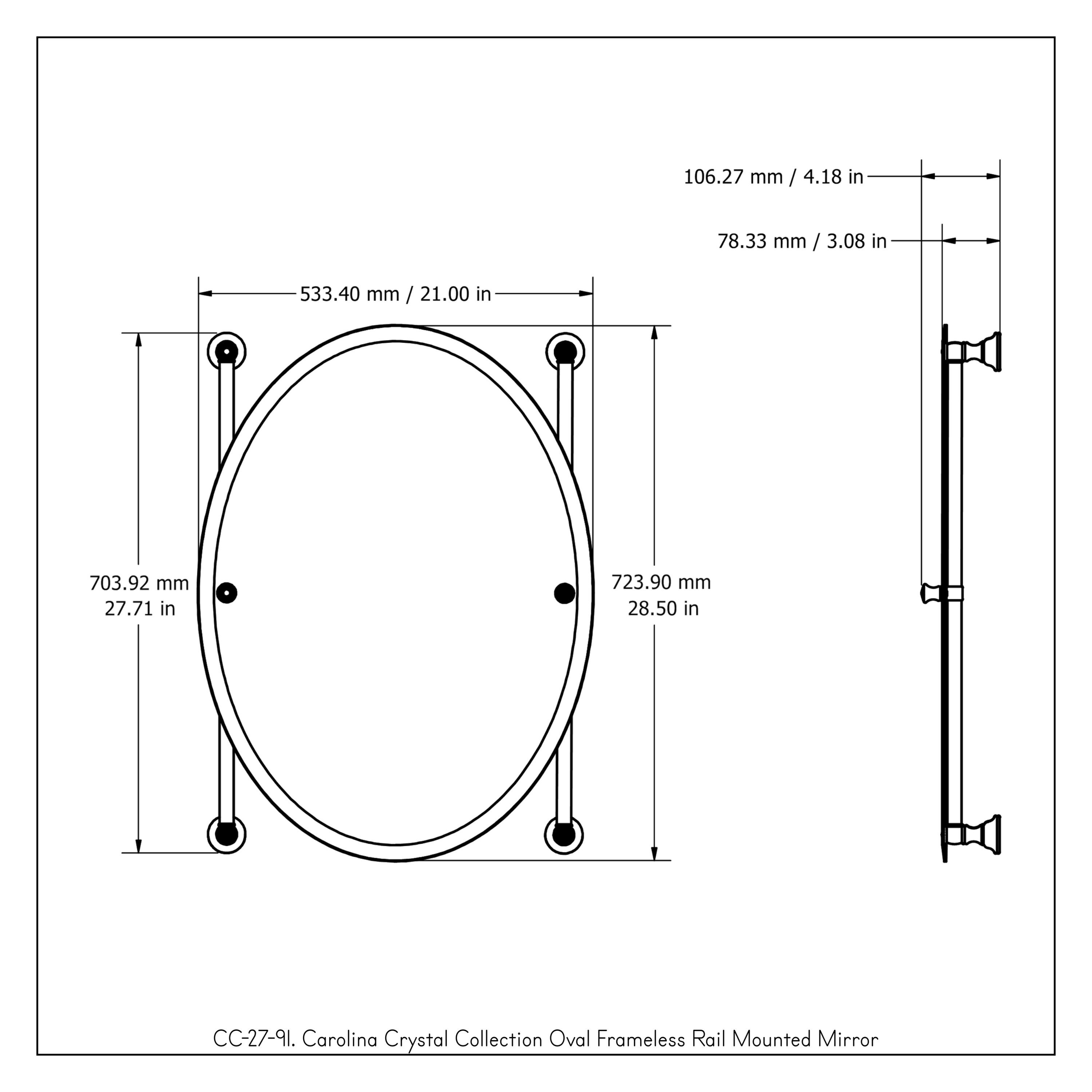 Allied Brass CC-27-91-PC Framed-Bath-Mirrors - View #3