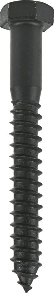 Deck Plus 5/16-in x 3-1/2-in Black Epoxy Hex-Head Exterior Lag Screws ...