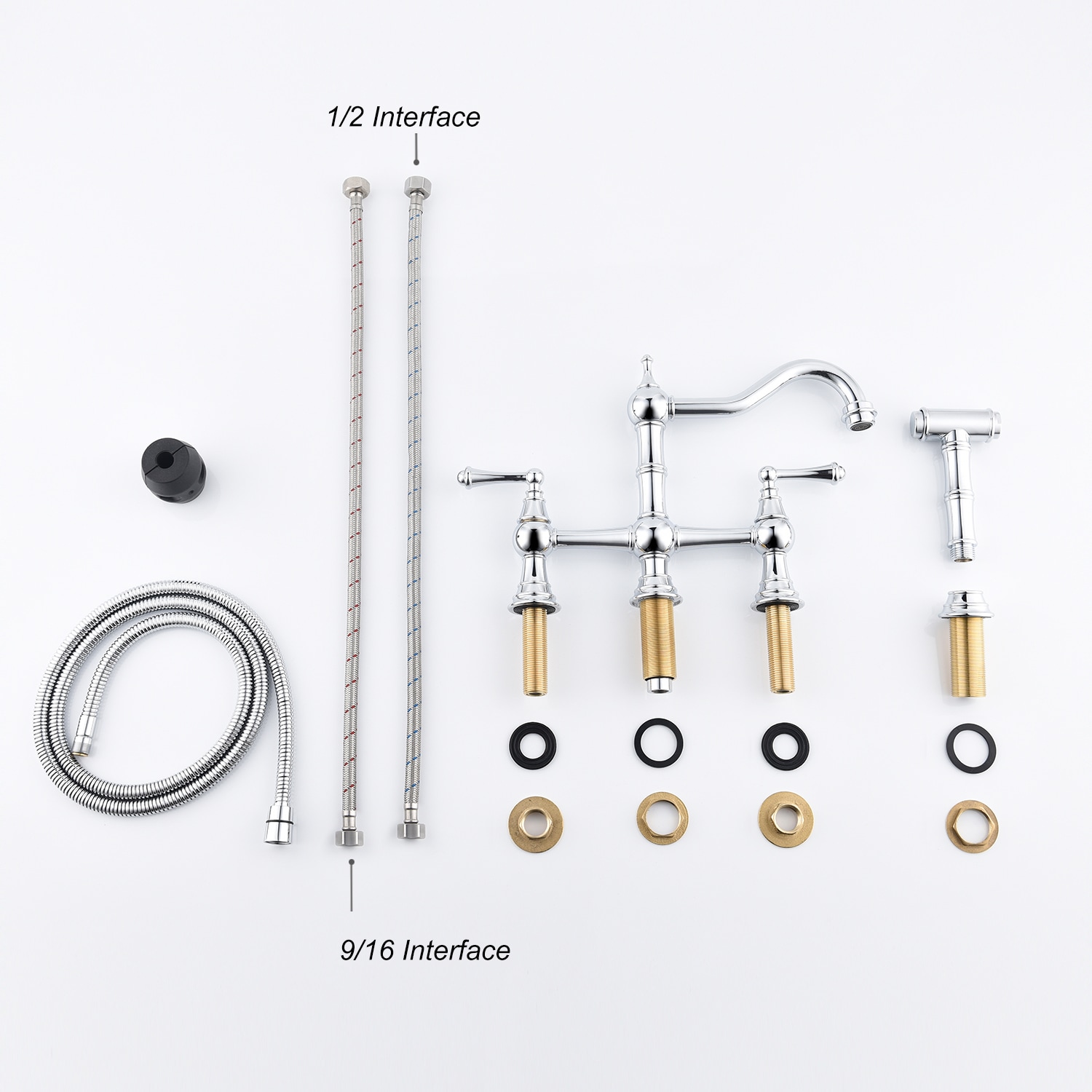 Mondawe OR-Q706CH-DG Kitchen-Faucets - View #7