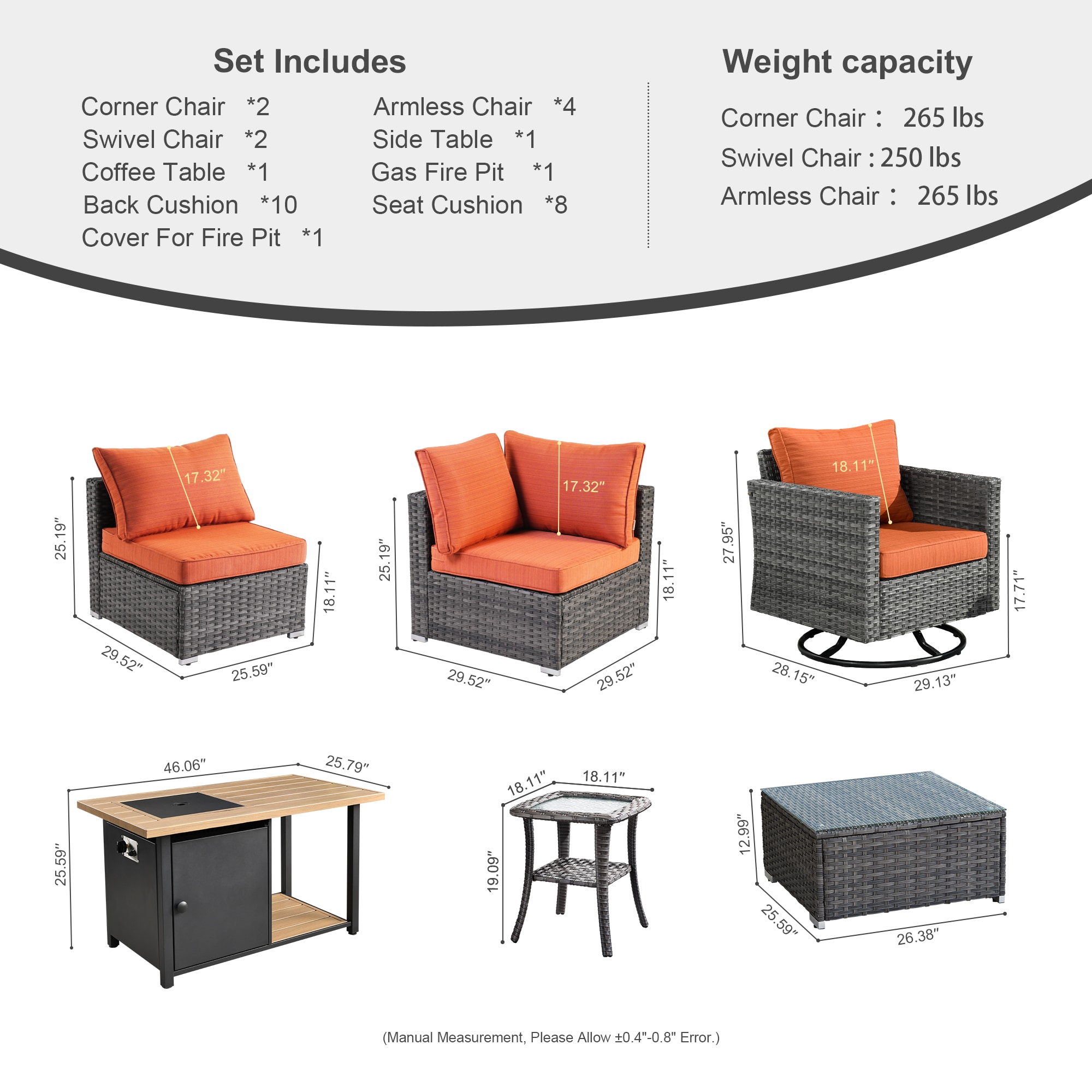 weaxty DCFP03RRSGNTC8011 Patio-Conversation-Sets - View #2