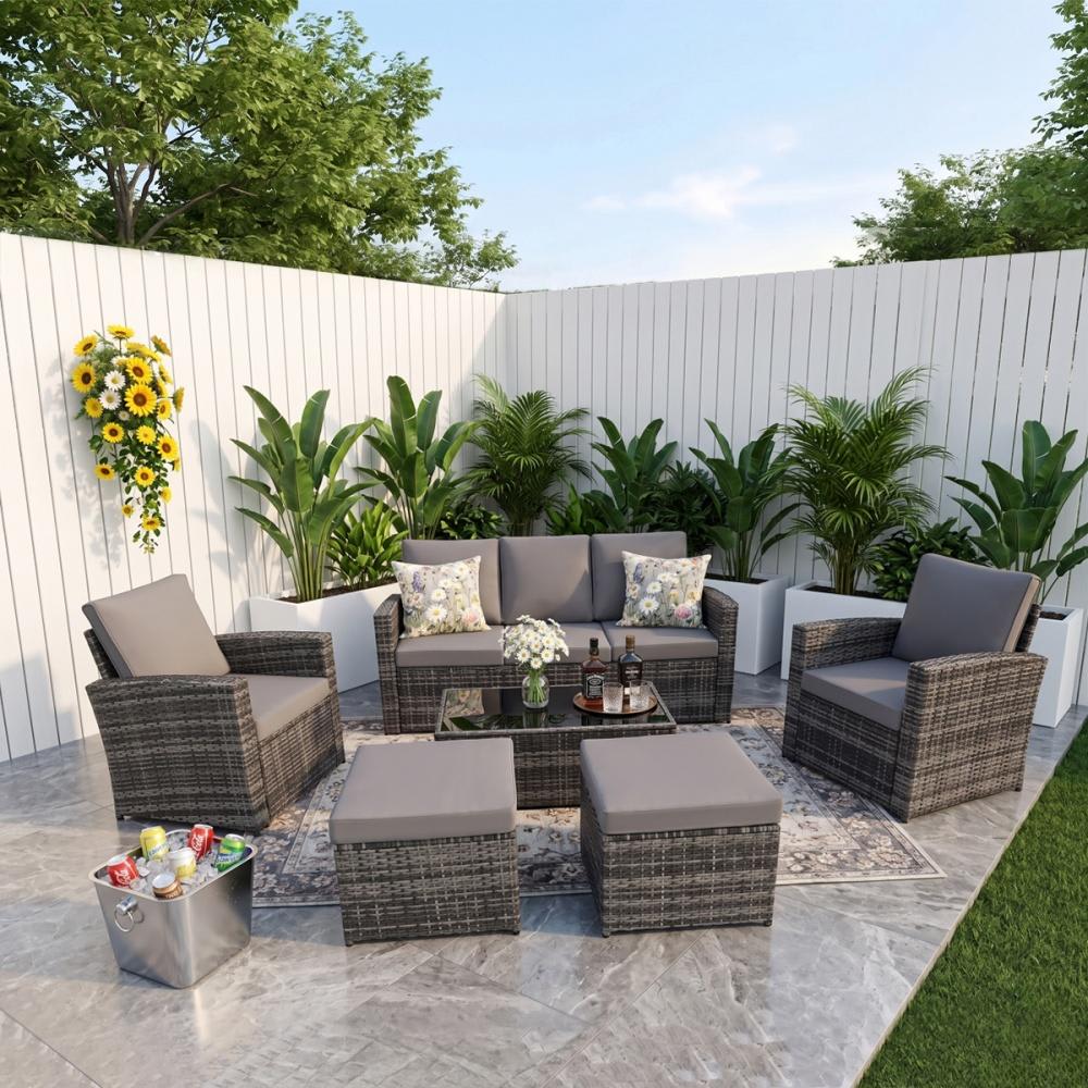 Coolbibila MRIX-PATIO-GRAY Patio-Conversation-Sets - View #2