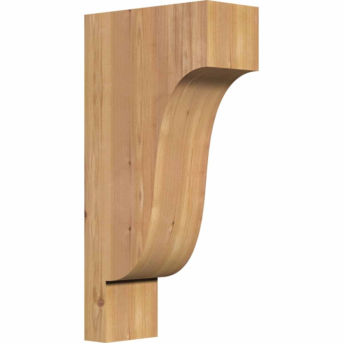 Ekena Millwork COR06X12X24NEW00SWR 5.5-in x 12-in x 24-in Newport Unfinished Western red cedar Wood Paintable/Stainable Corbel