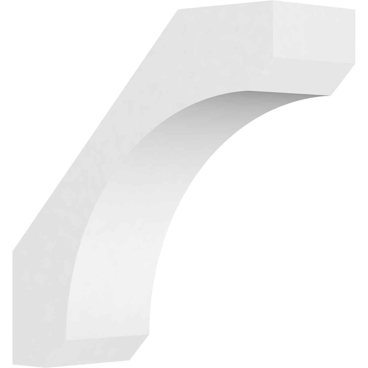 Ekena Millwork BRCP05X16X16LGY 5-in x 16-in x 16-in Unfinished PVC Standard Legacy Knee Brace