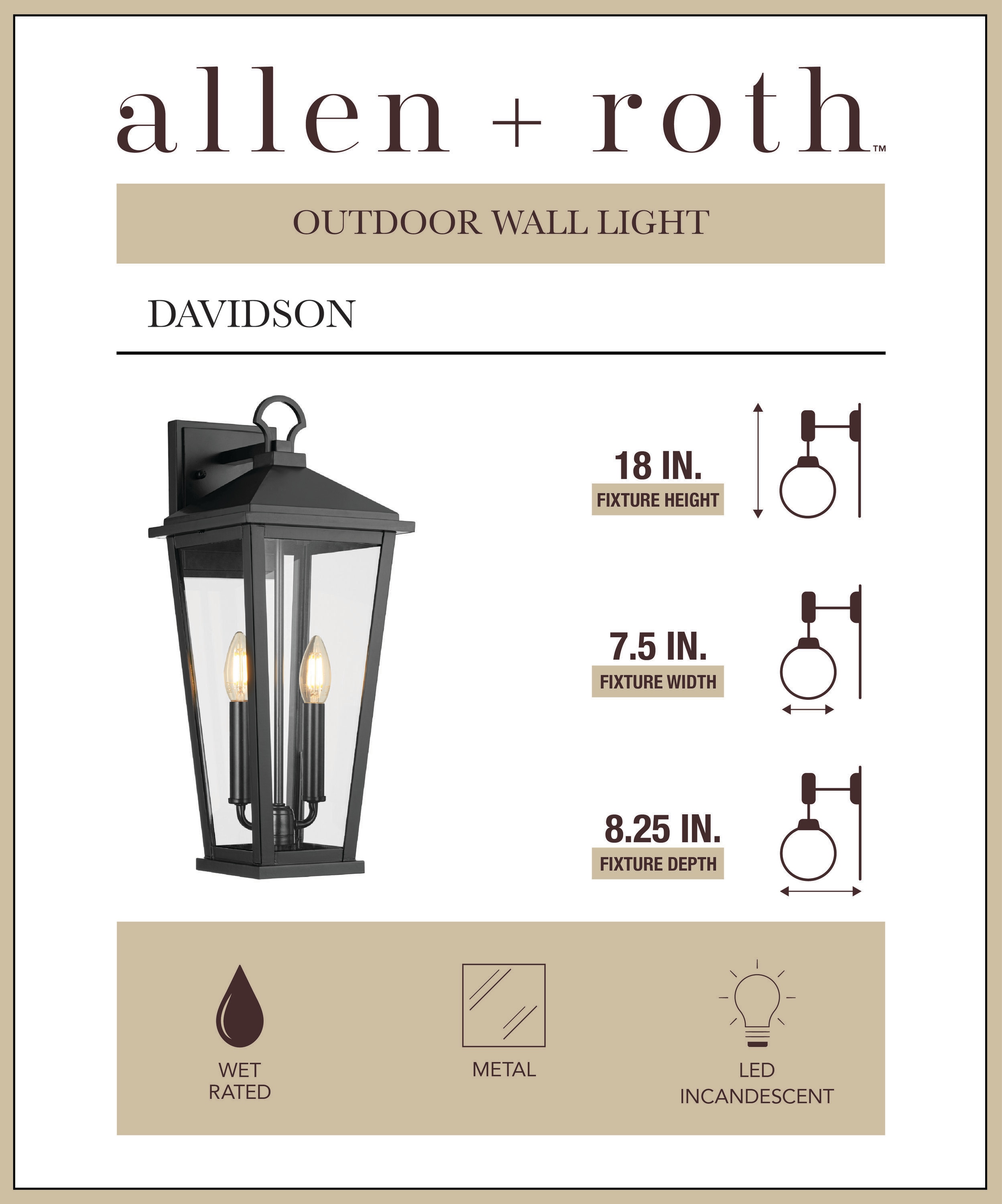 allen + roth 43078 Outdoor-Wall-Lighting - View #2