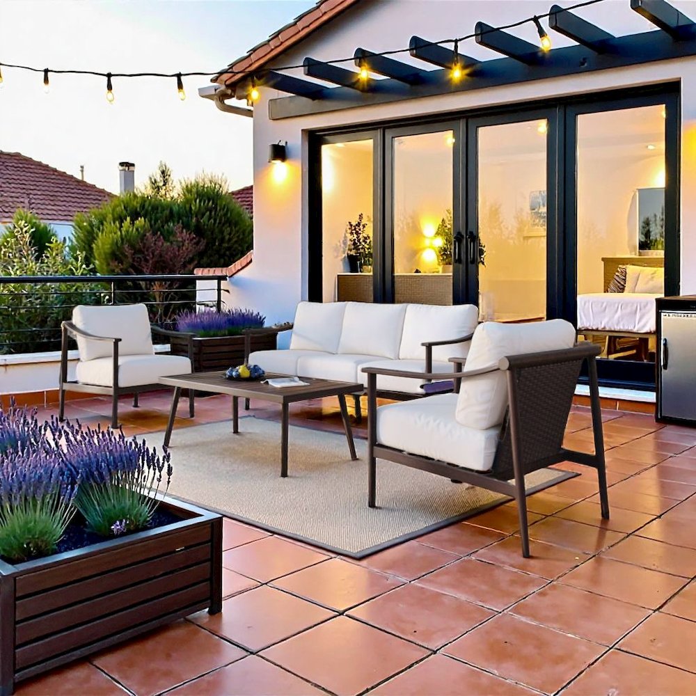 Outdoor Escape BG3654124WHT1 Patio-Conversation-Sets - View #2