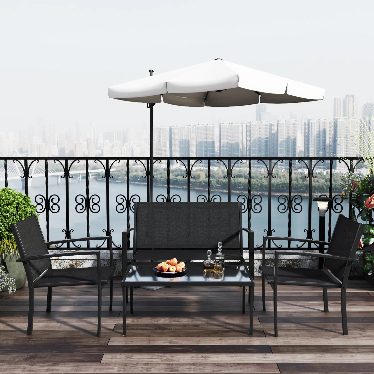 Vineego LS-TSL4BK Patio-Conversation-Sets - View #3