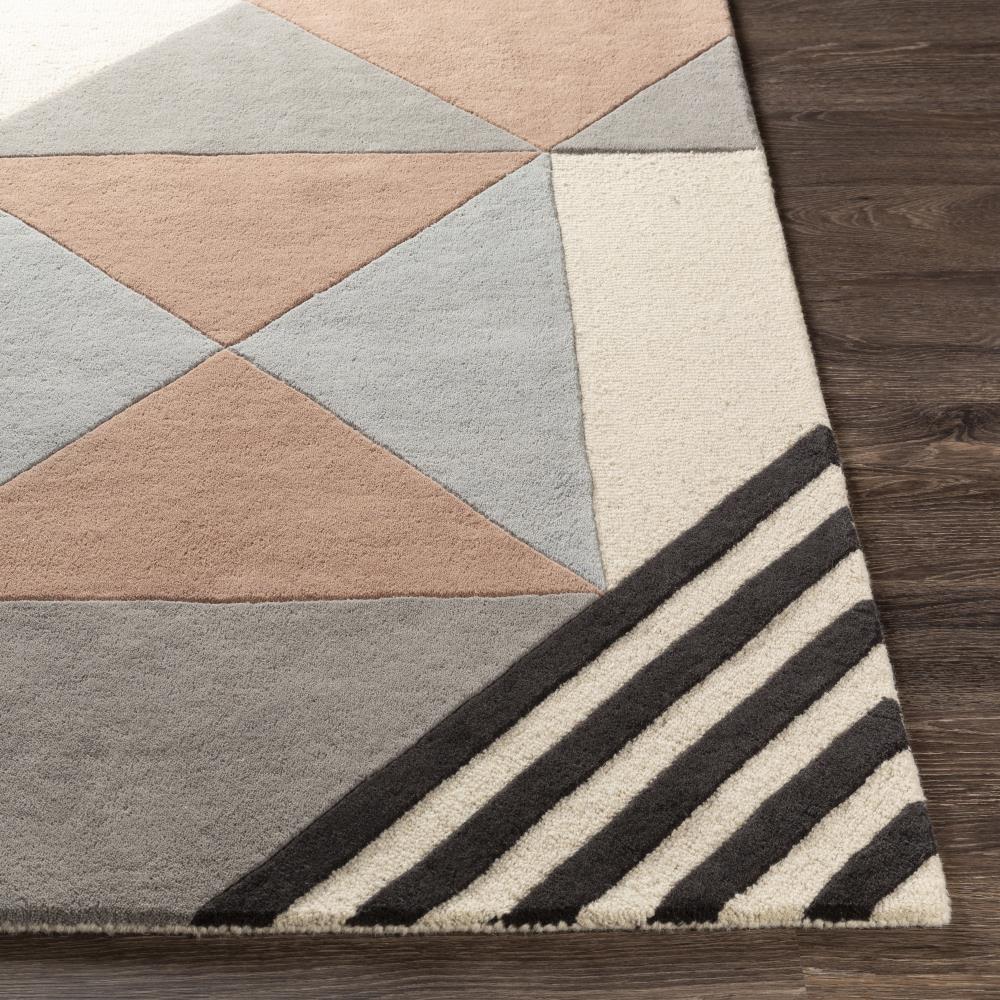 Elysian 6' x 9' Hand-Tufted Wool Rectangular Rug in Soft Gray