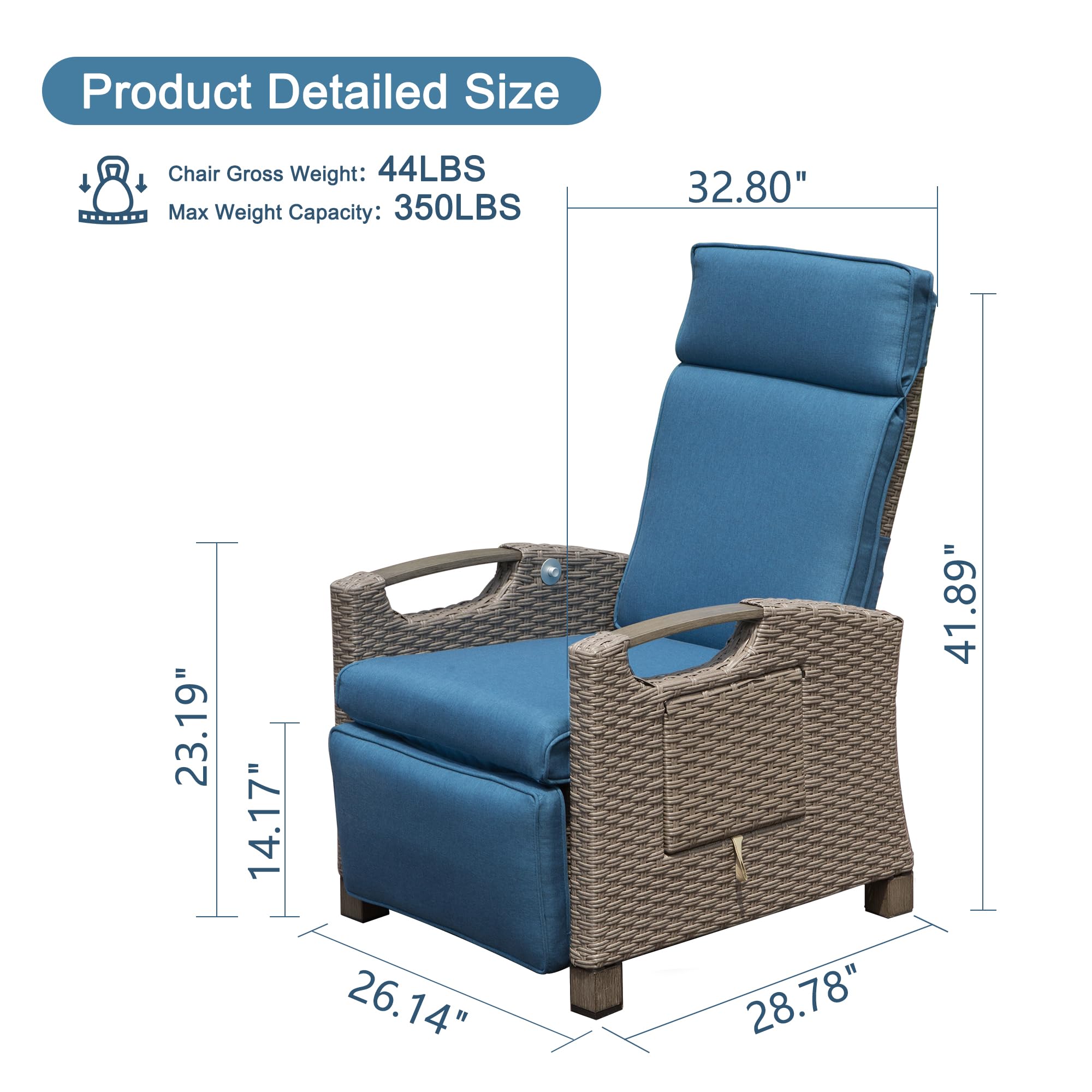 Clihome CL-CPL96402 Patio-Chairs - View #3