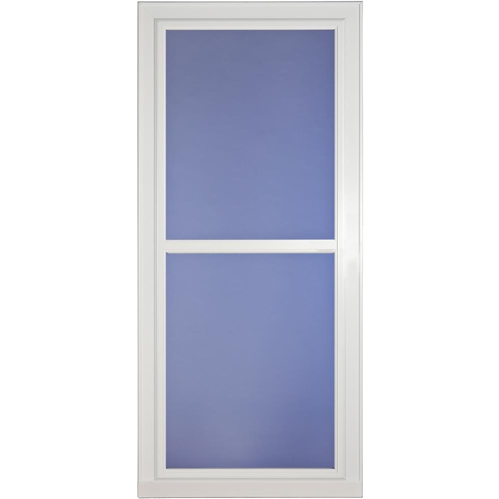 LARSON Tradewinds Selection 36-in x 81-in White Full-view Retractable  Screen Aluminum Storm Door in the Storm Doors department at