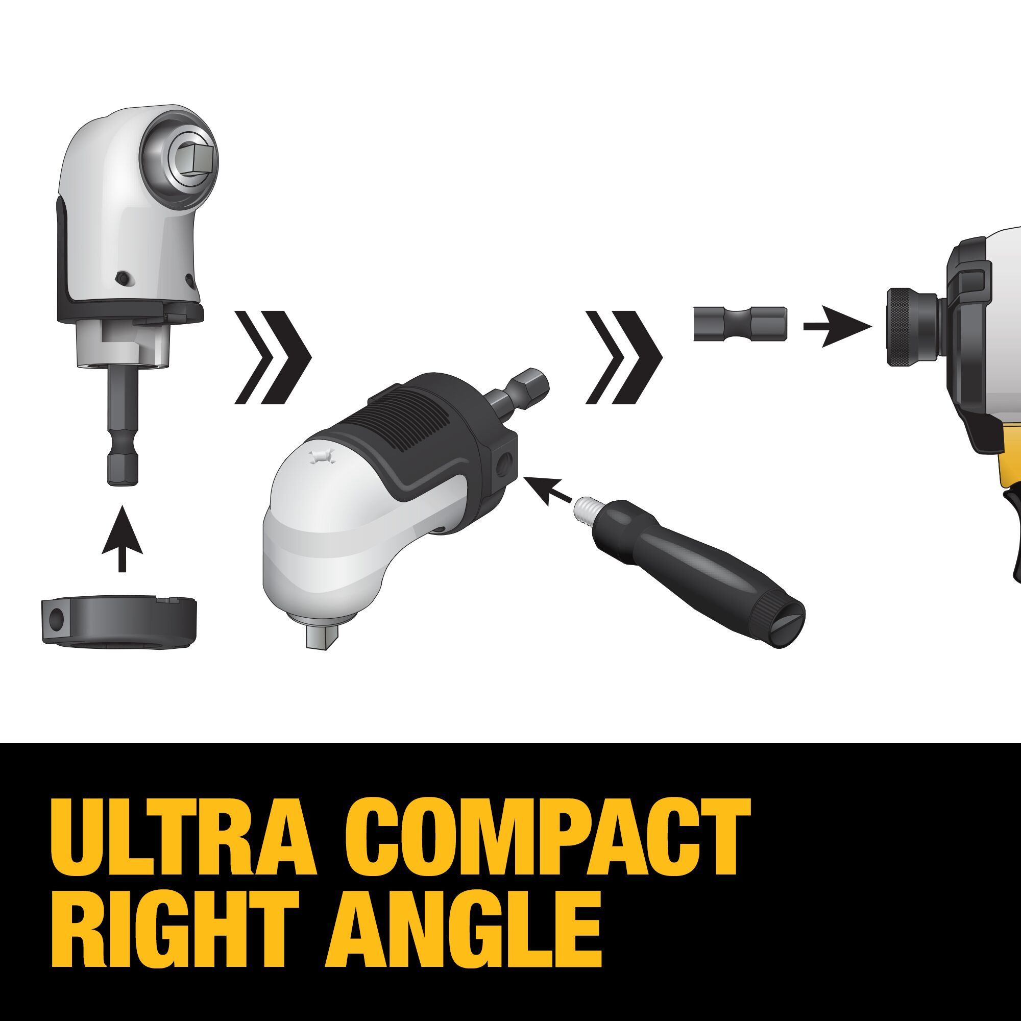 DEWALT Right angle drill attachment Drill Parts & Attachments at