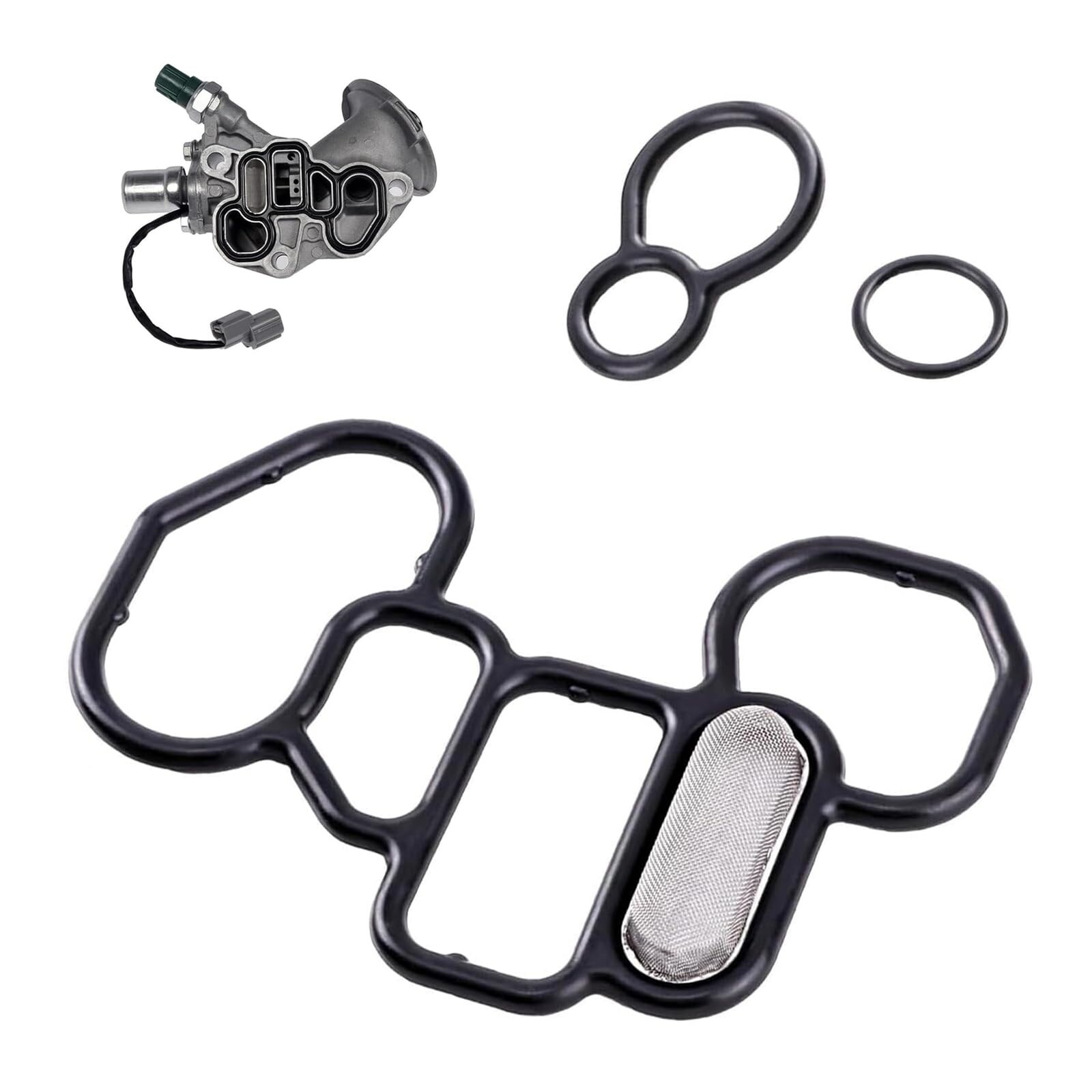 Aoibox  3 Piece Stainless Steel Oil Filter Base Gasket Set for Acura Honda with 0 04 x 0 04 x 0 04 in Product Size