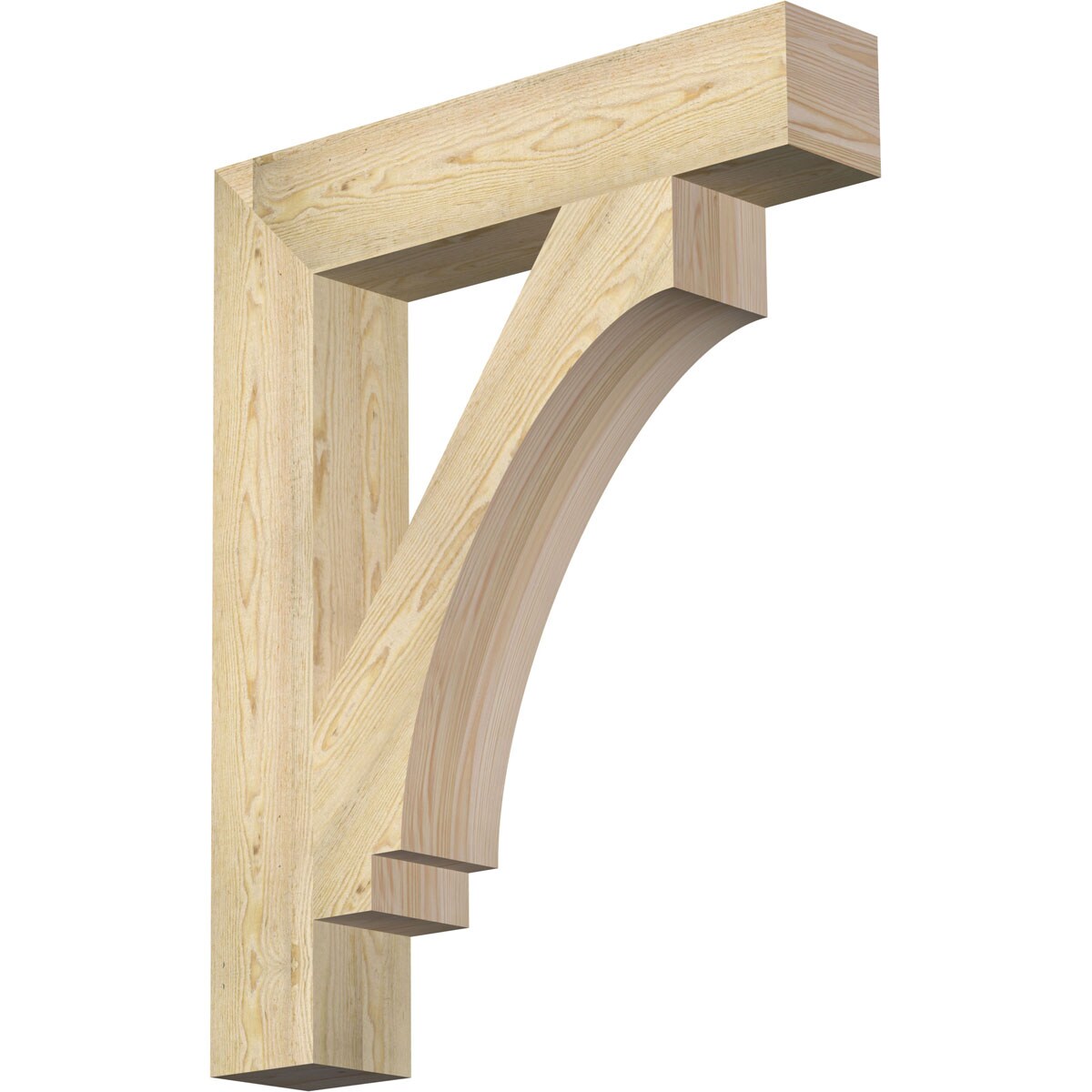 Ekena Millwork BKT06X32X40IMP05RDF Imperial Block Rough Sawn 6-in x 32-in x 40-in Douglas fir Brown Wood Standard bracket