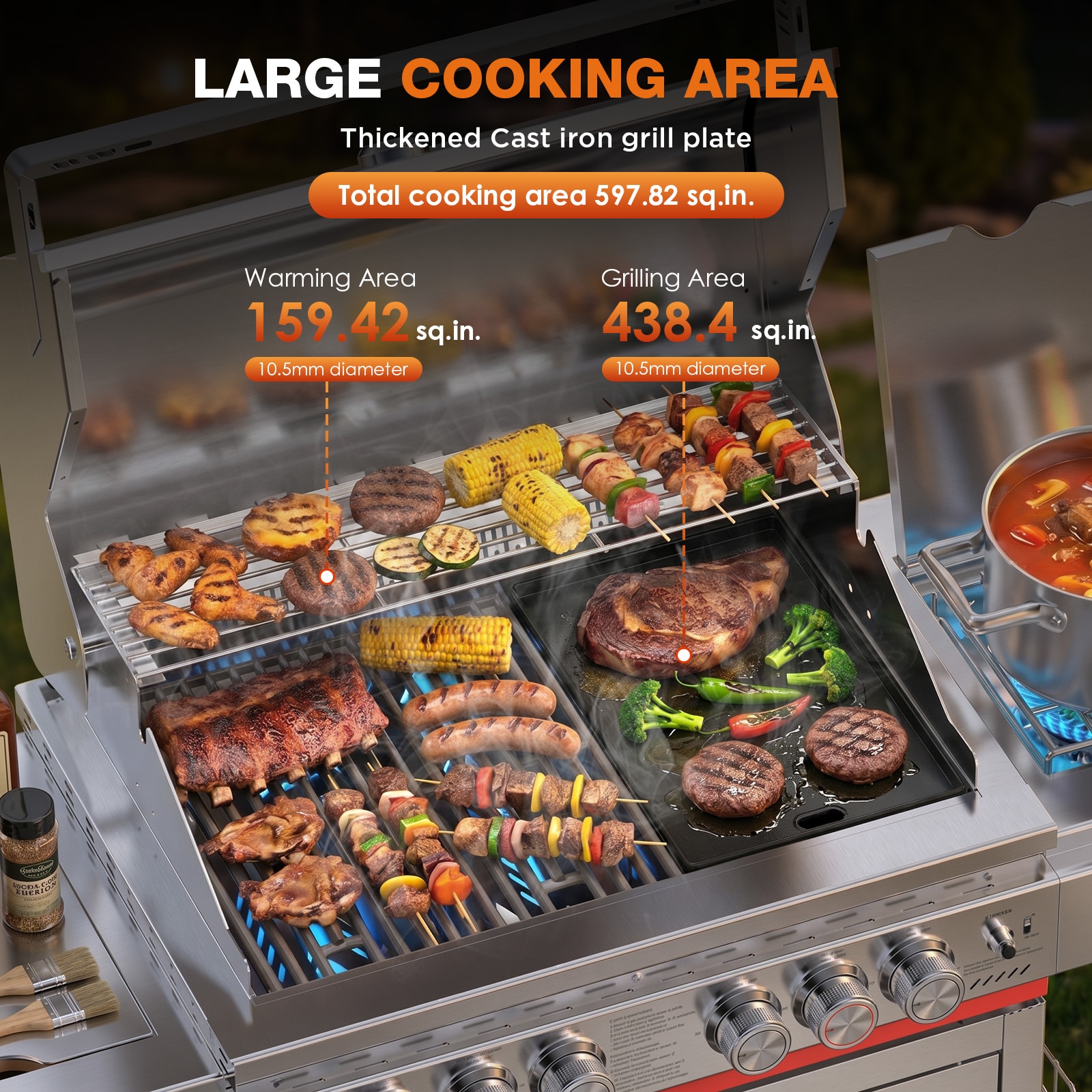 COWSAR 00042GBA0-CS Gas-Grill - View #2