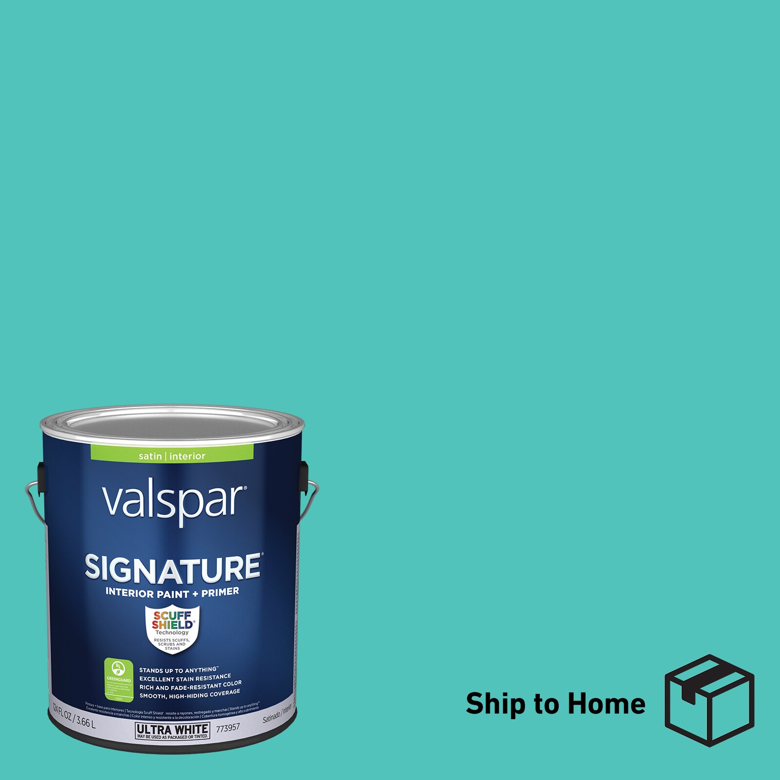 Valspar 5006-10A-2636563 Signature Satin Bayside 5006-10A Latex Interior Paint Paint + Primer ( 1-gallon )