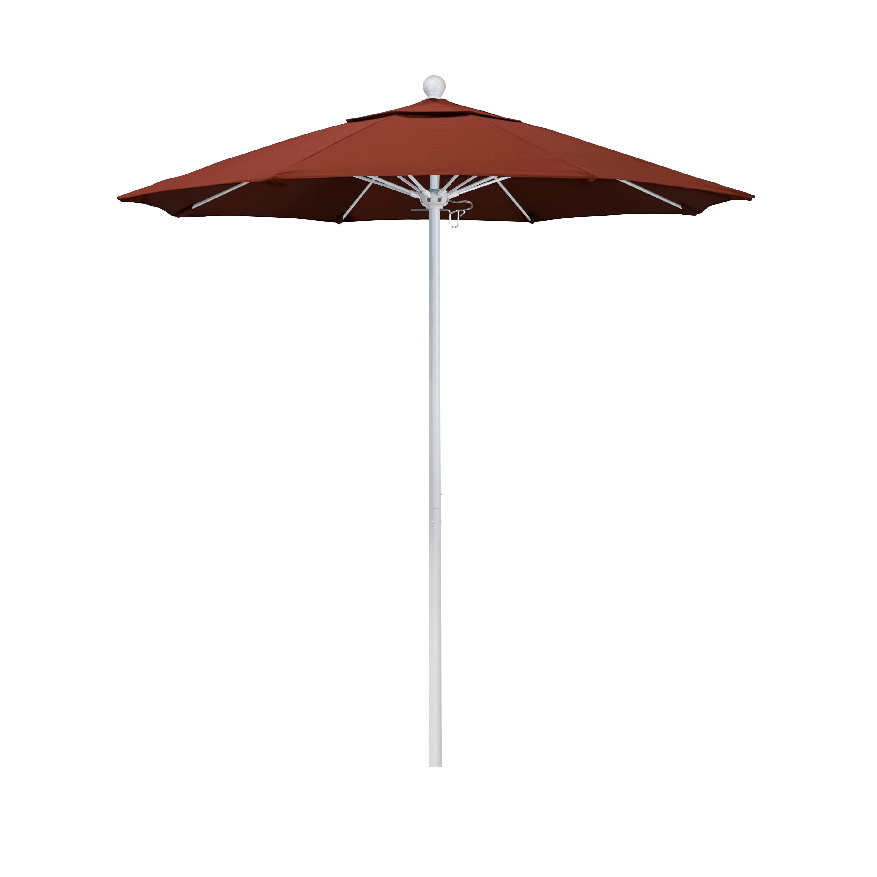 California Umbrella ALTO758170-5440 7.5-ft Aluminum Red No-tilt Market Patio Umbrella