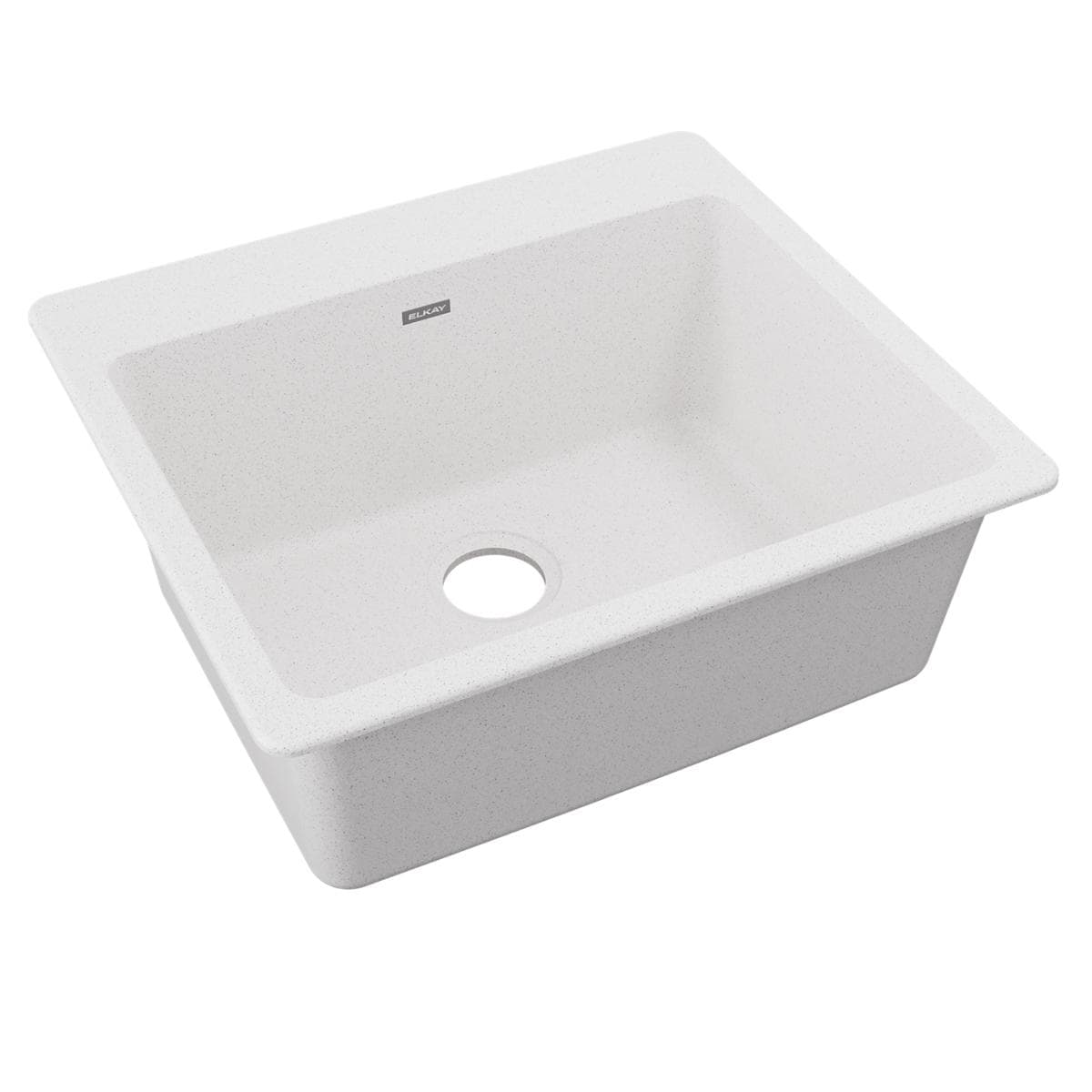 Elkay ELG2522WH0 Drop-in 25-in x 22-in Quartz Single bowl Kitchen Sink