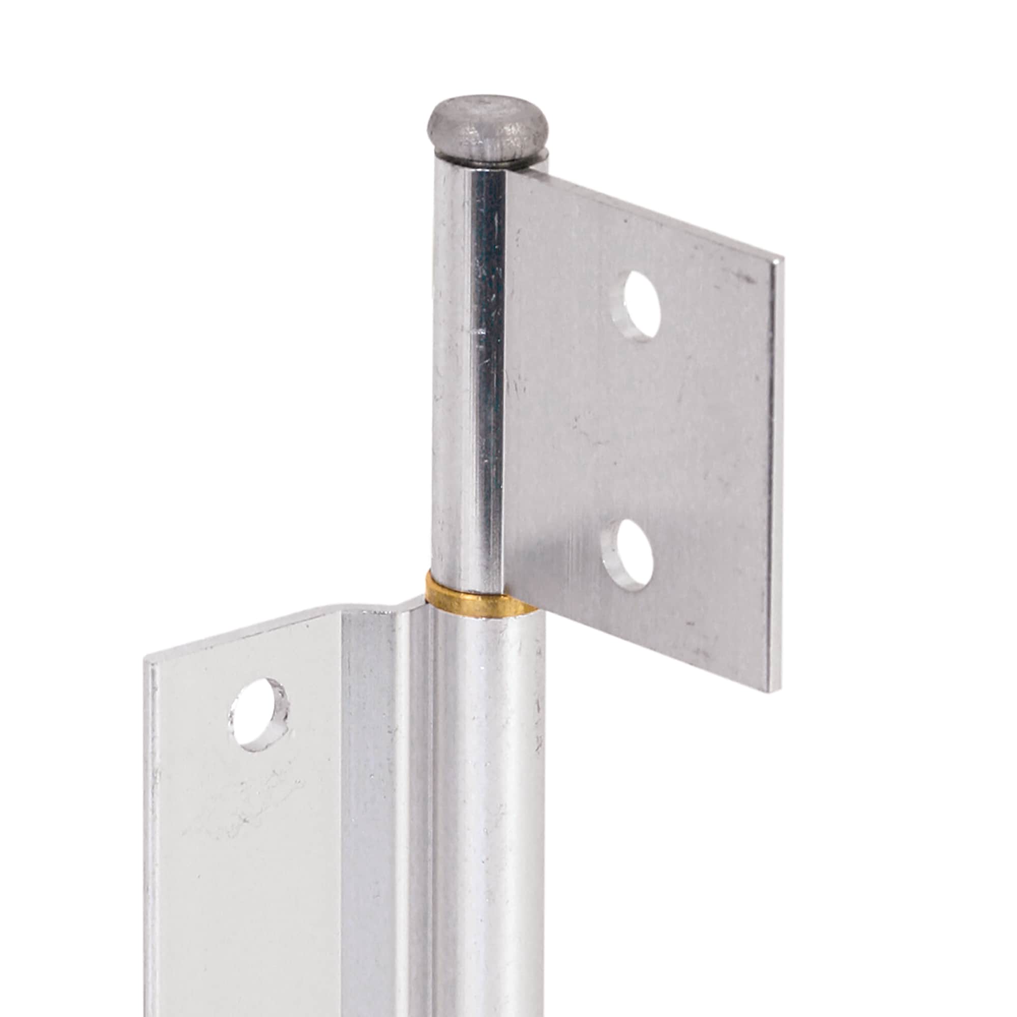 Natural Aluminum Offset Storm Door Hinge with Fixed Pin
