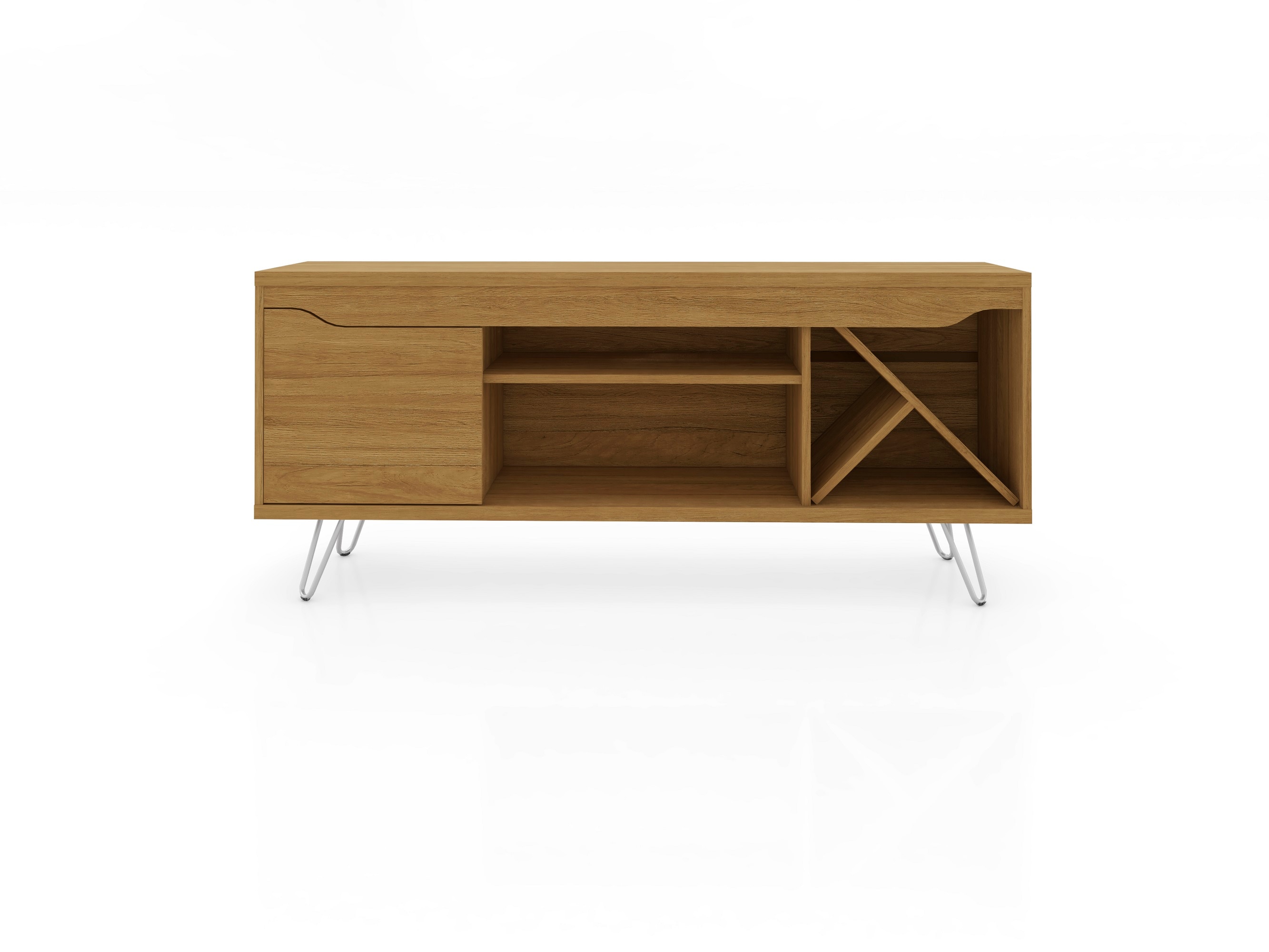 Baxter Modern/Contemporary Cinnamon Tv Stand (Accommodates TVs up to 50-in) in Brown | - Manhattan Comfort 216BMC2
