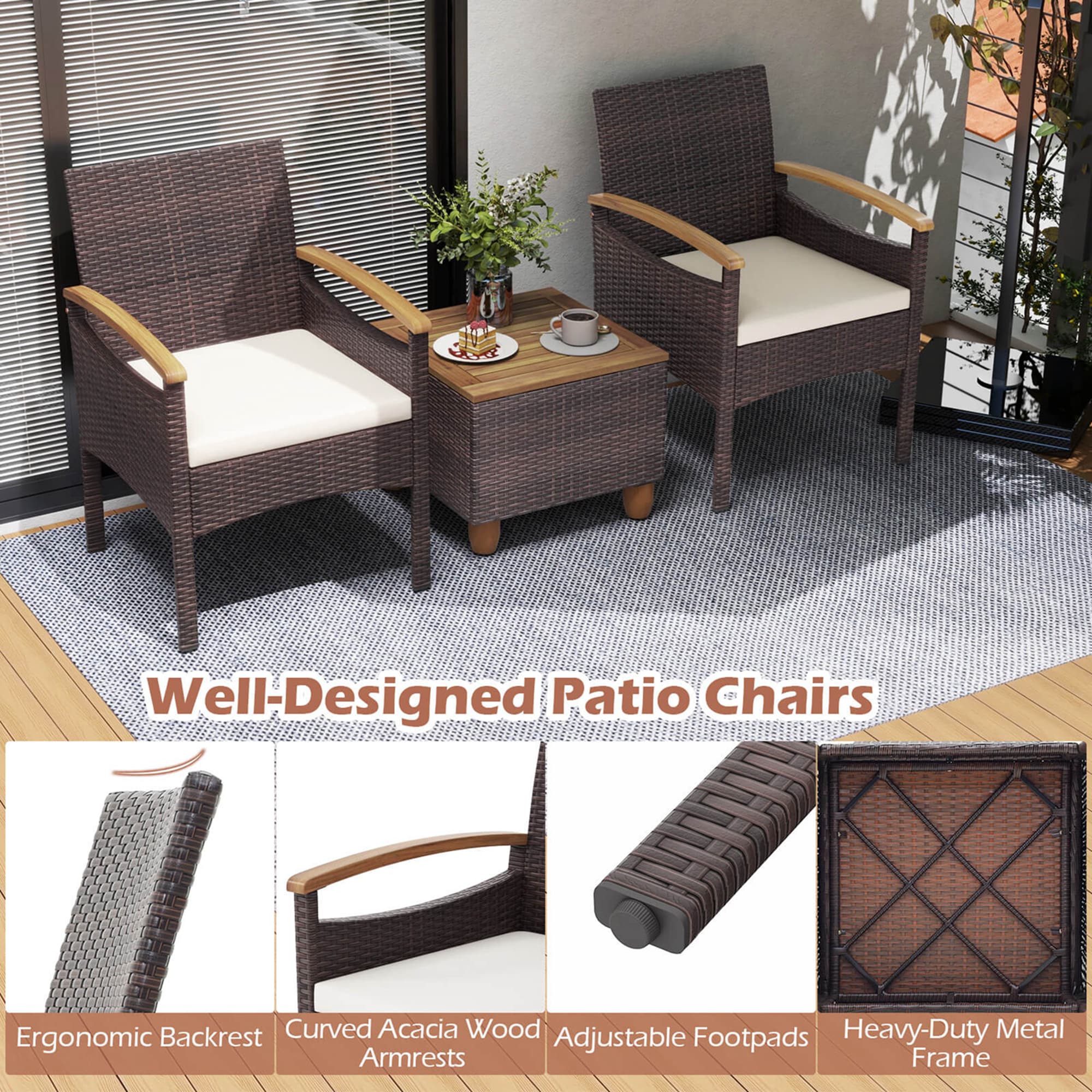 Costway HCST04126 Patio-Chairs - View #3