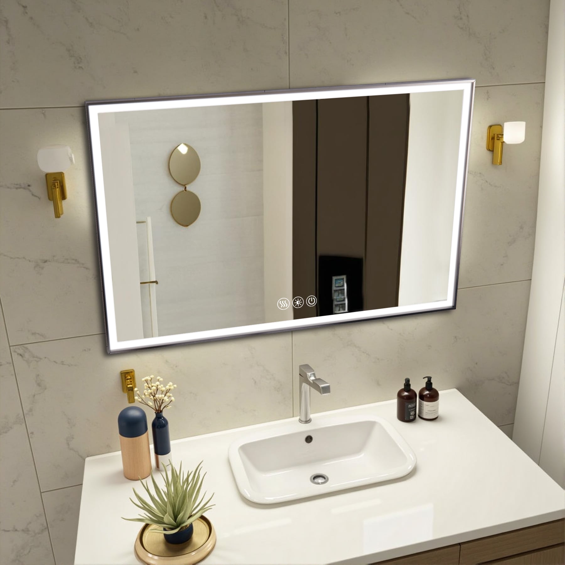 WELLFOR GIZQCS89P00 Framed-Bath-Mirrors - View #3