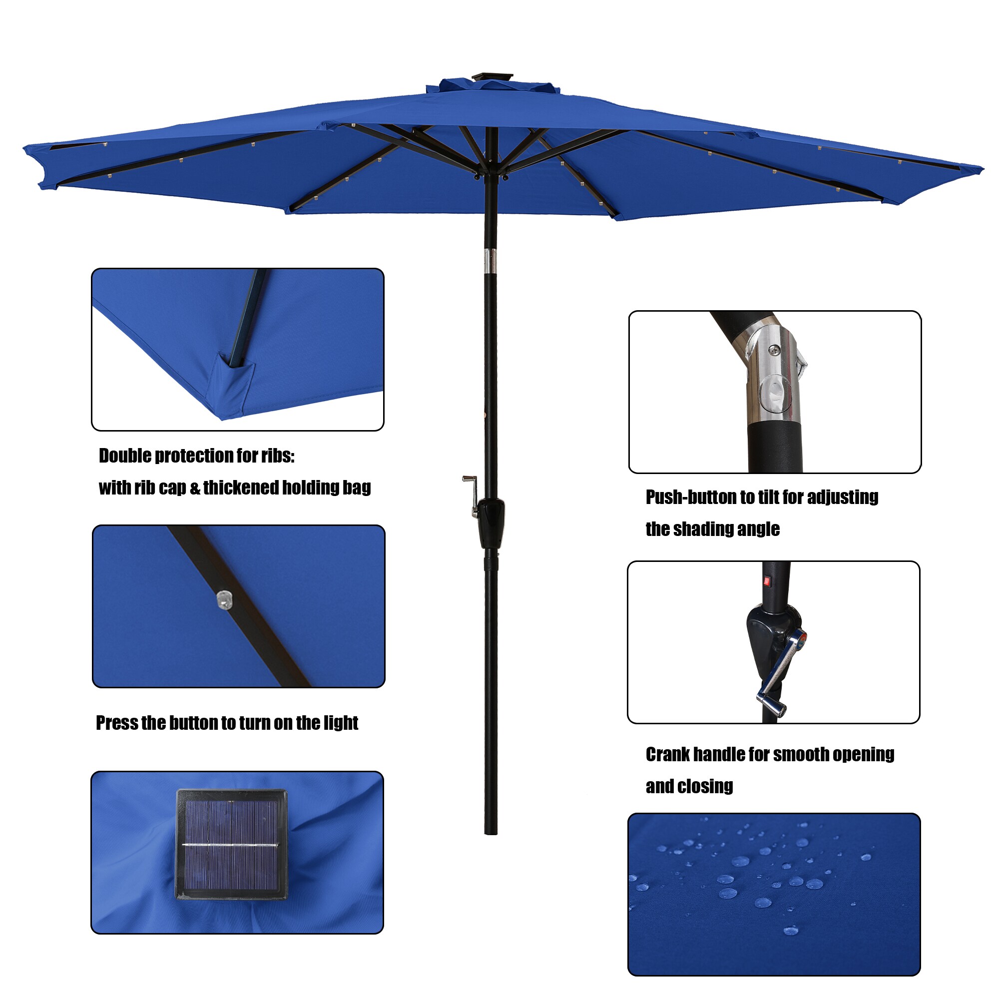 Clihome CLI-21ED37-1-BL Umbrellas-2 - View #7