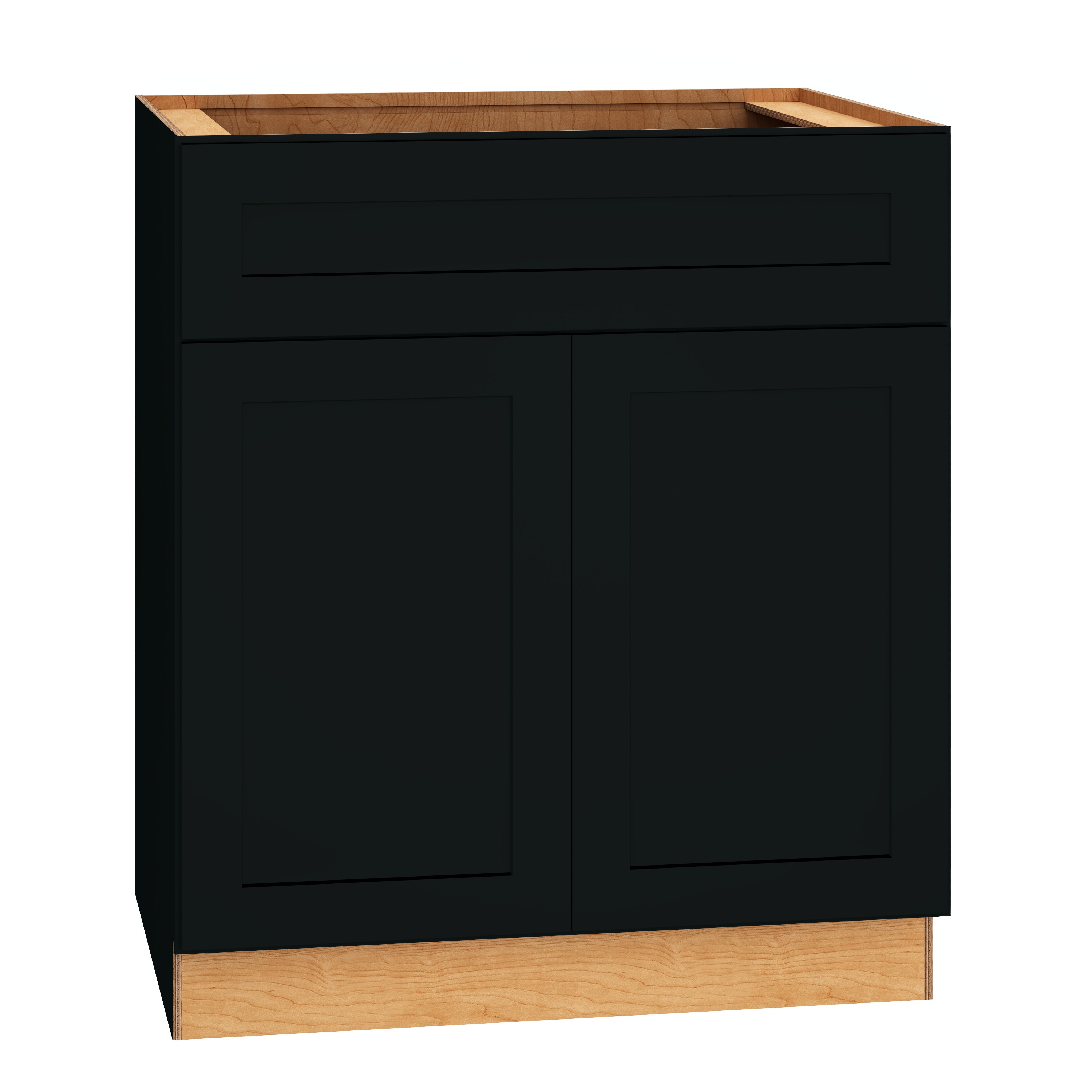 Diamond Express 61I-B30 Jamestown 30-in W x 34.5-in H x 24-in D Black Base Fully assembled Plywood Cabinet (Recessed Panel Shaker)