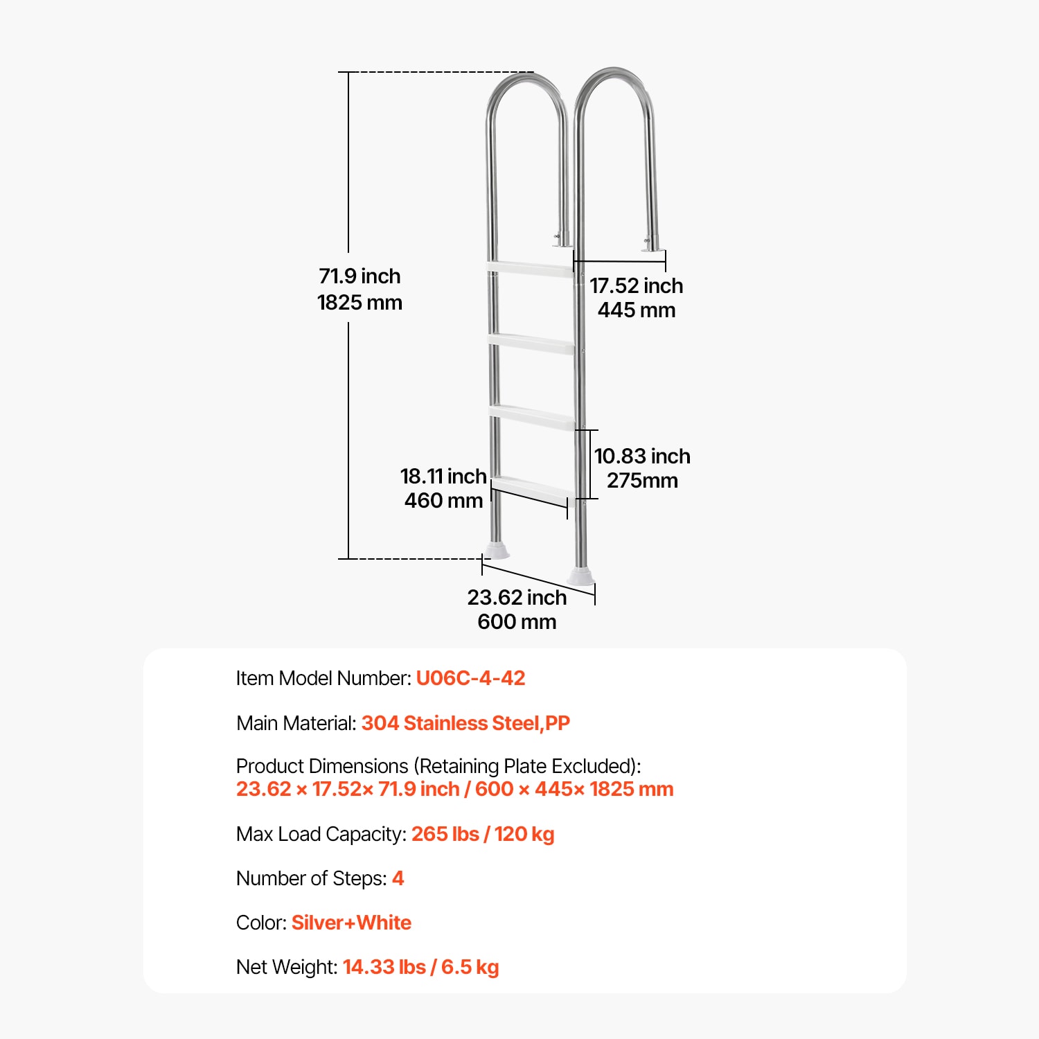 SVOPES SVOPESDXYCTTB13159V0 Above-Ground-Pool-Lad-Steps - View #8
