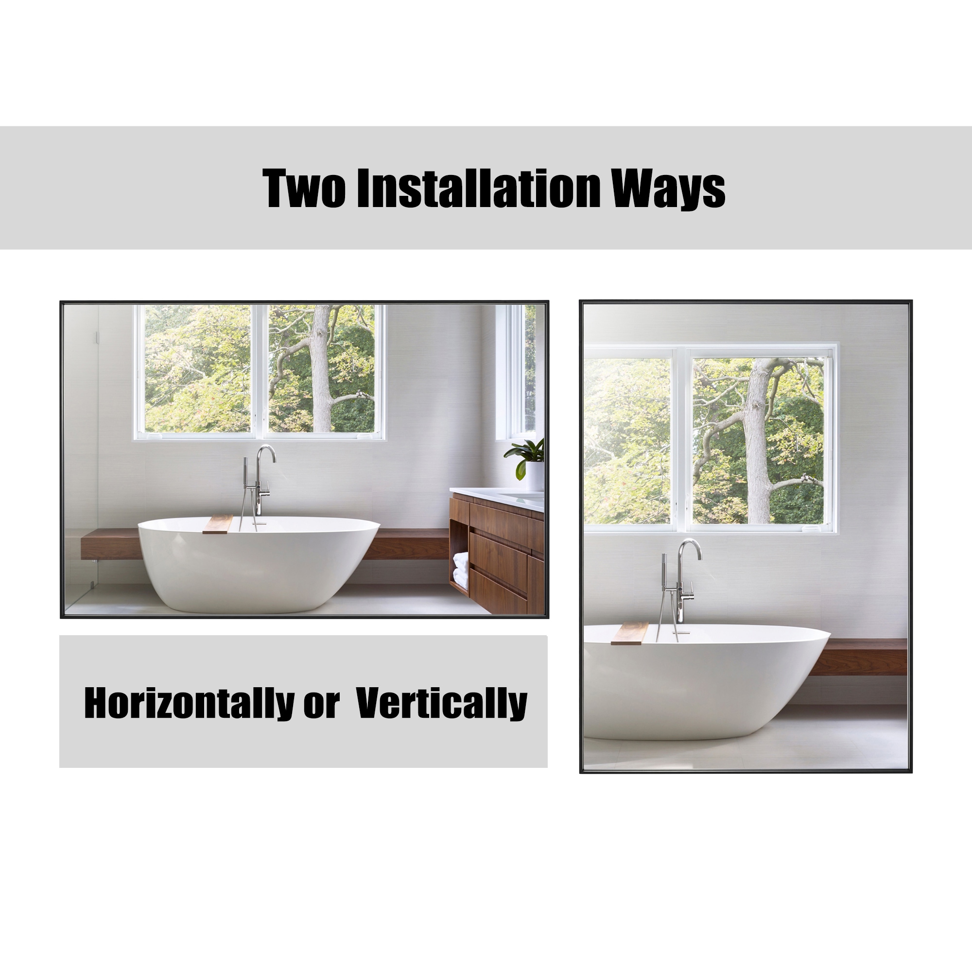 GETLEDEL MR-2511BK Framed-Bath-Mirrors - View #7