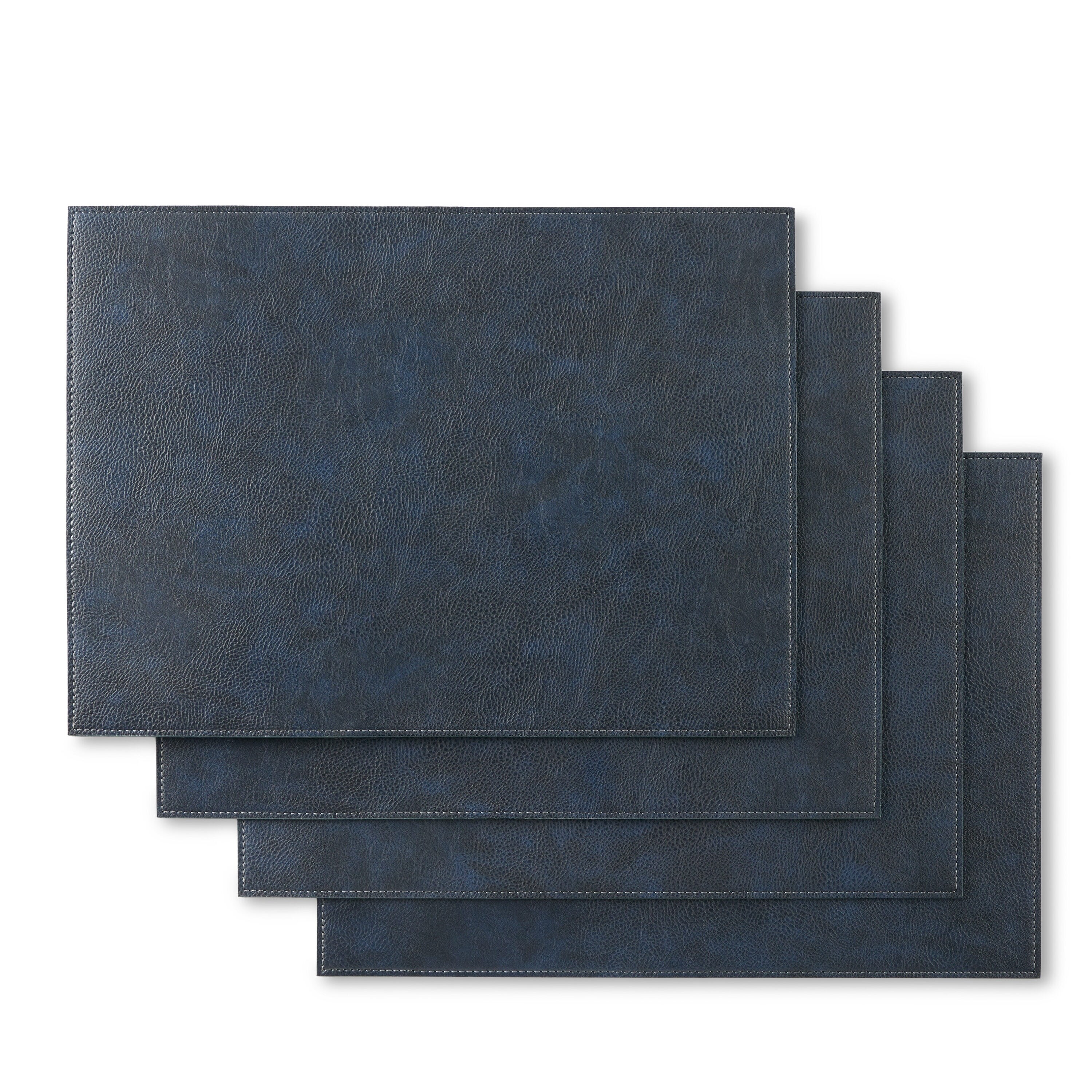 Origin 21 19026-300 Navy Blue PVC Rectangle Placemats