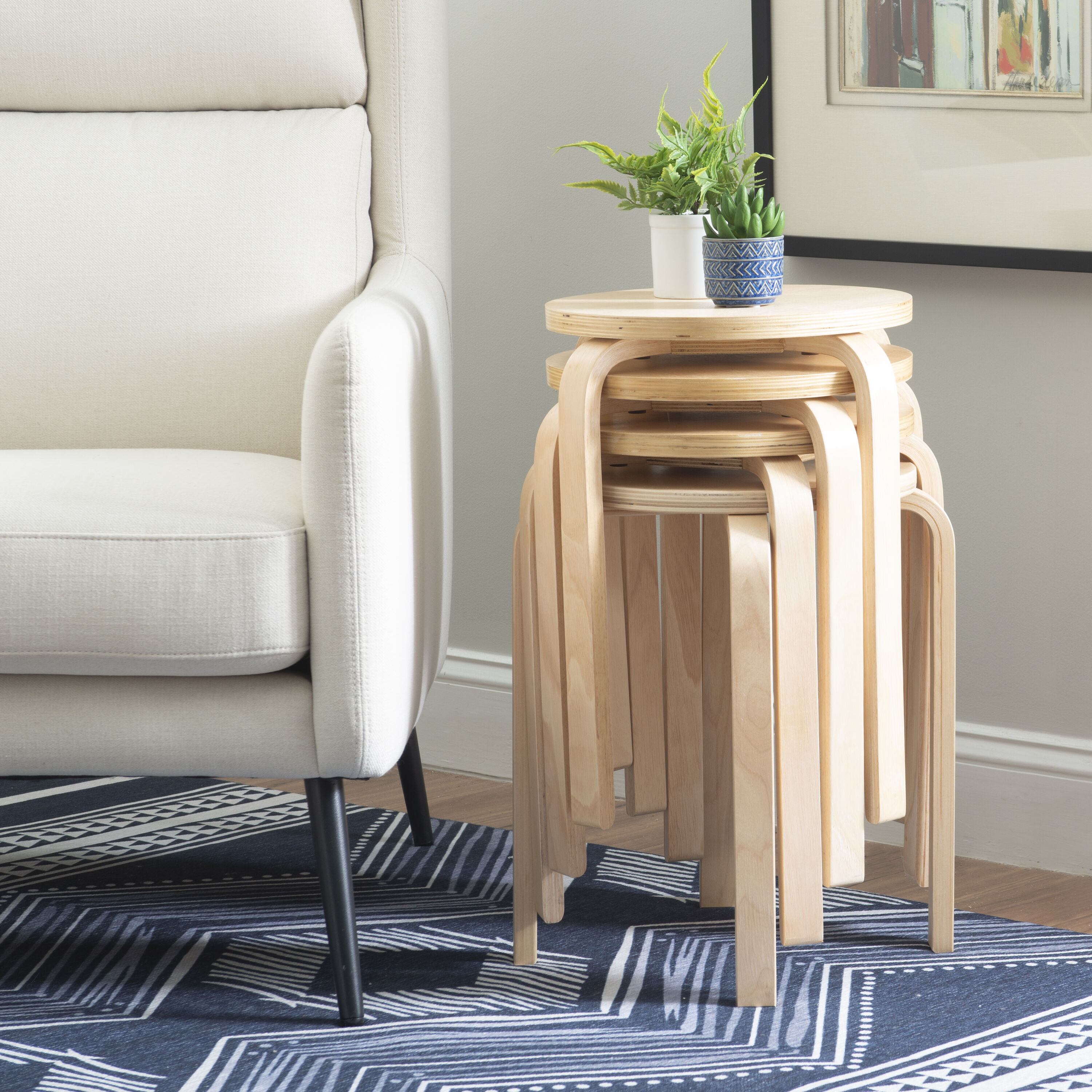 Linon 1771NAT-04-AS-U stools - View #7