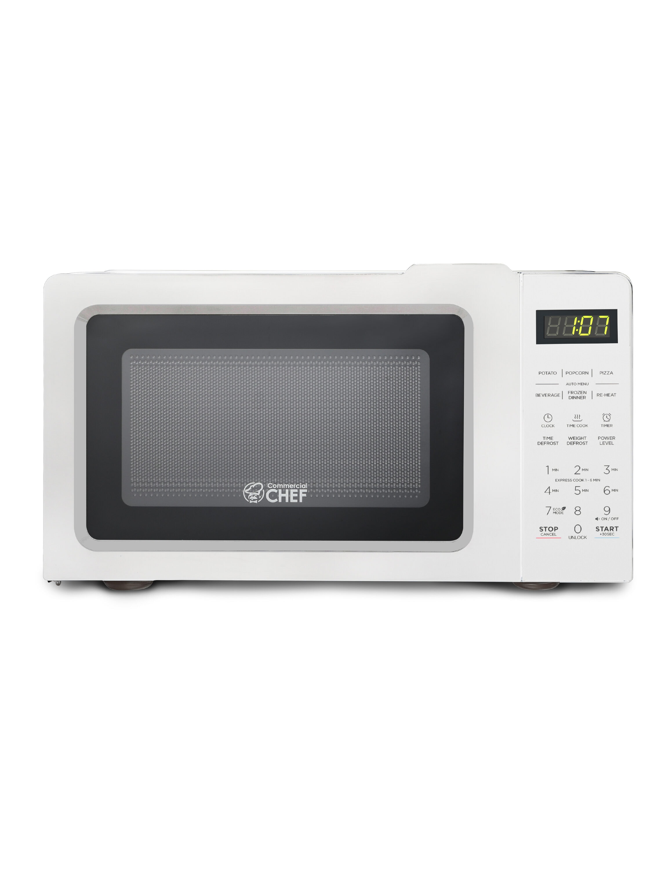 Commercial Chef CHM770W 0.7-cu ft Small (Less than 1.5-cu ft) 700 -Watt Countertop Microwave ( White )