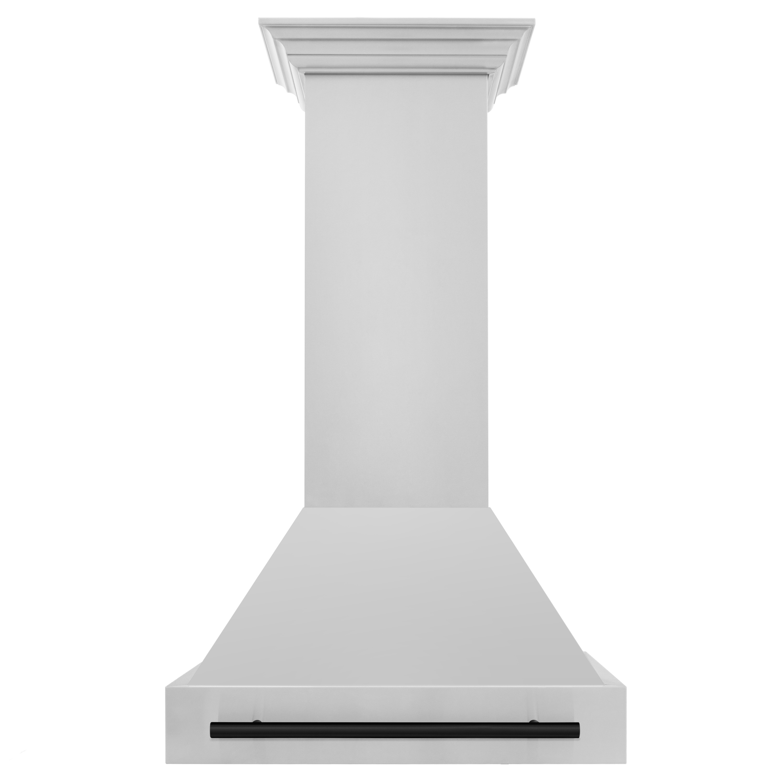 ZLINE KITCHEN & BATH 8654STZ-30-MB 30 inch Ducted 400-CFM Stainless Steel with Matte Black Handle Wall-Mounted Range Hood