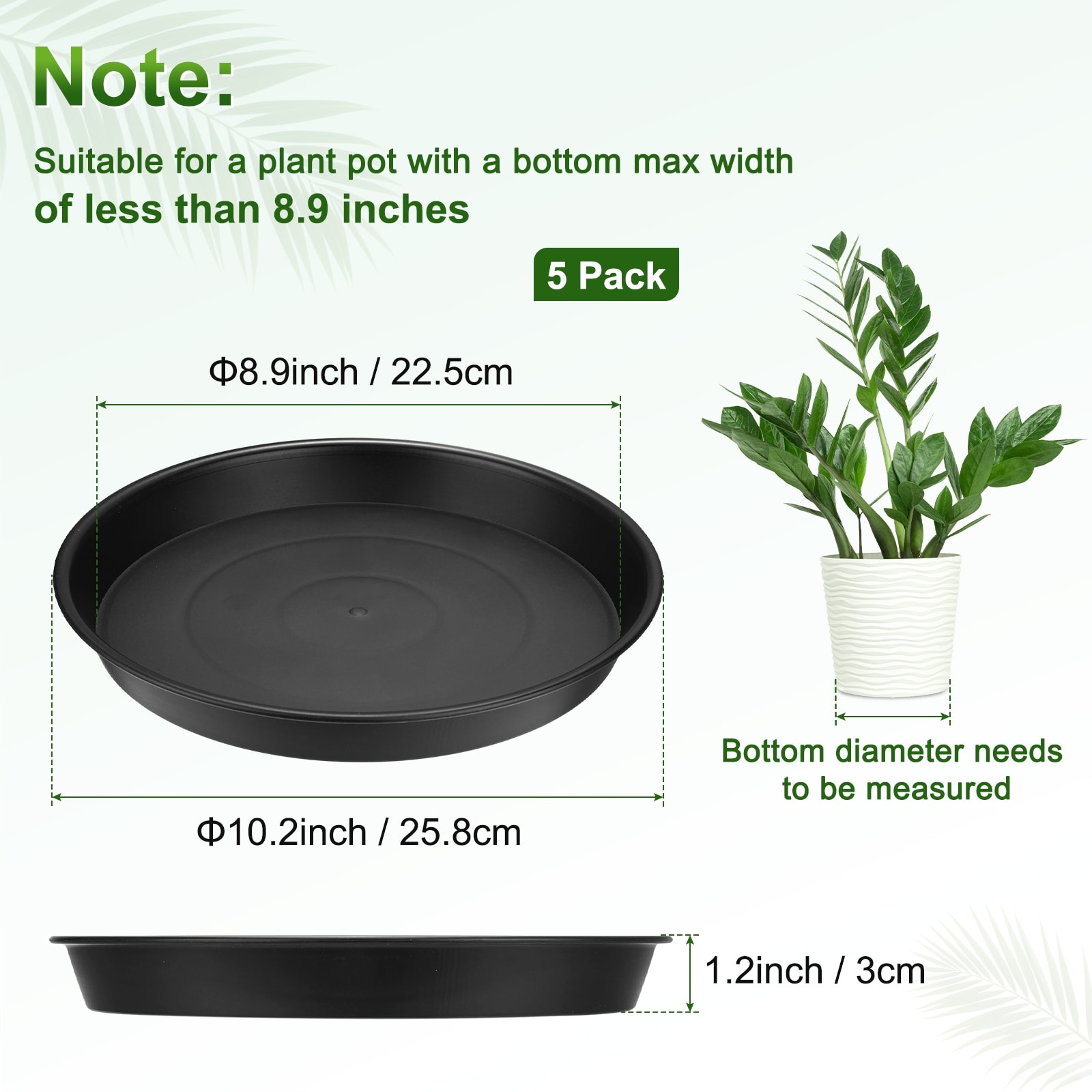 Unique Bargains S26081901UX1937 Plant-Saucers - View #3