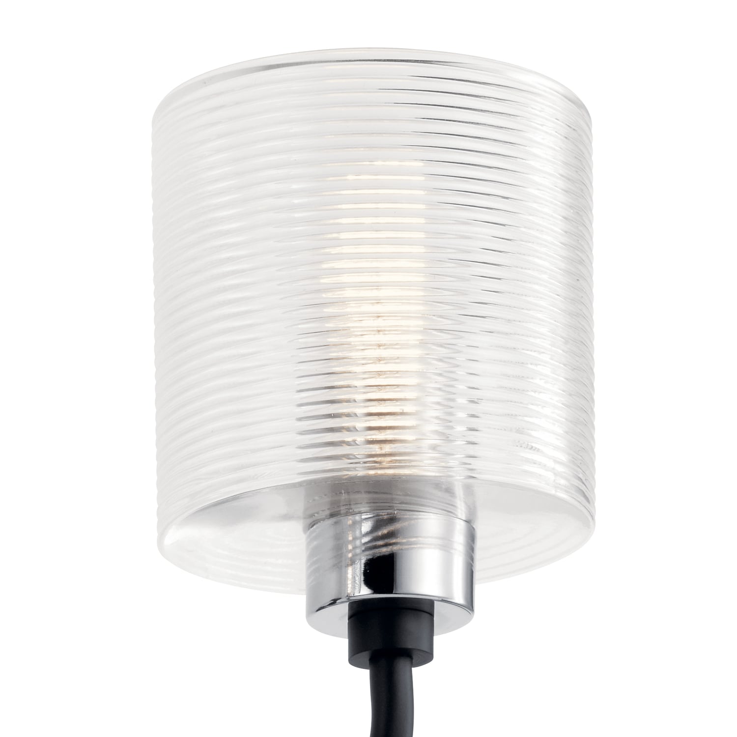Black and Nickel 3-Light Cylinder Vanity Light